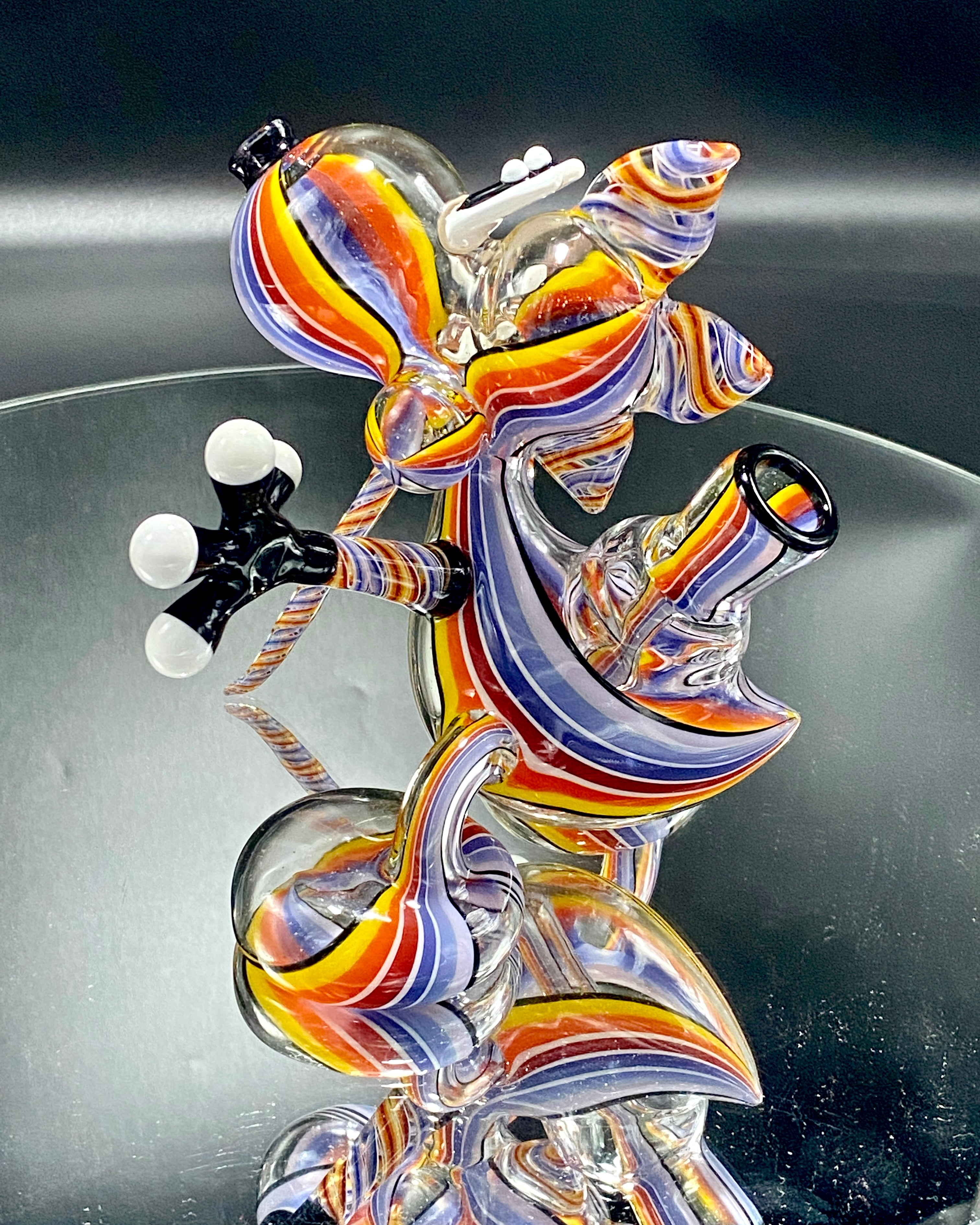 Lee Machine x Global Glassworks Collab Full UV Yoshi 14mm - TheSmokeyMcPotz Collection 
