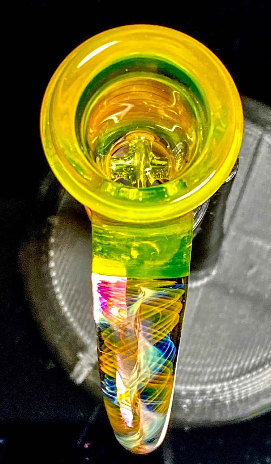 DJack Fully Worked Illuminati 18mm 4-Hole Slide - TheSmokeyMcPotz Collection 
