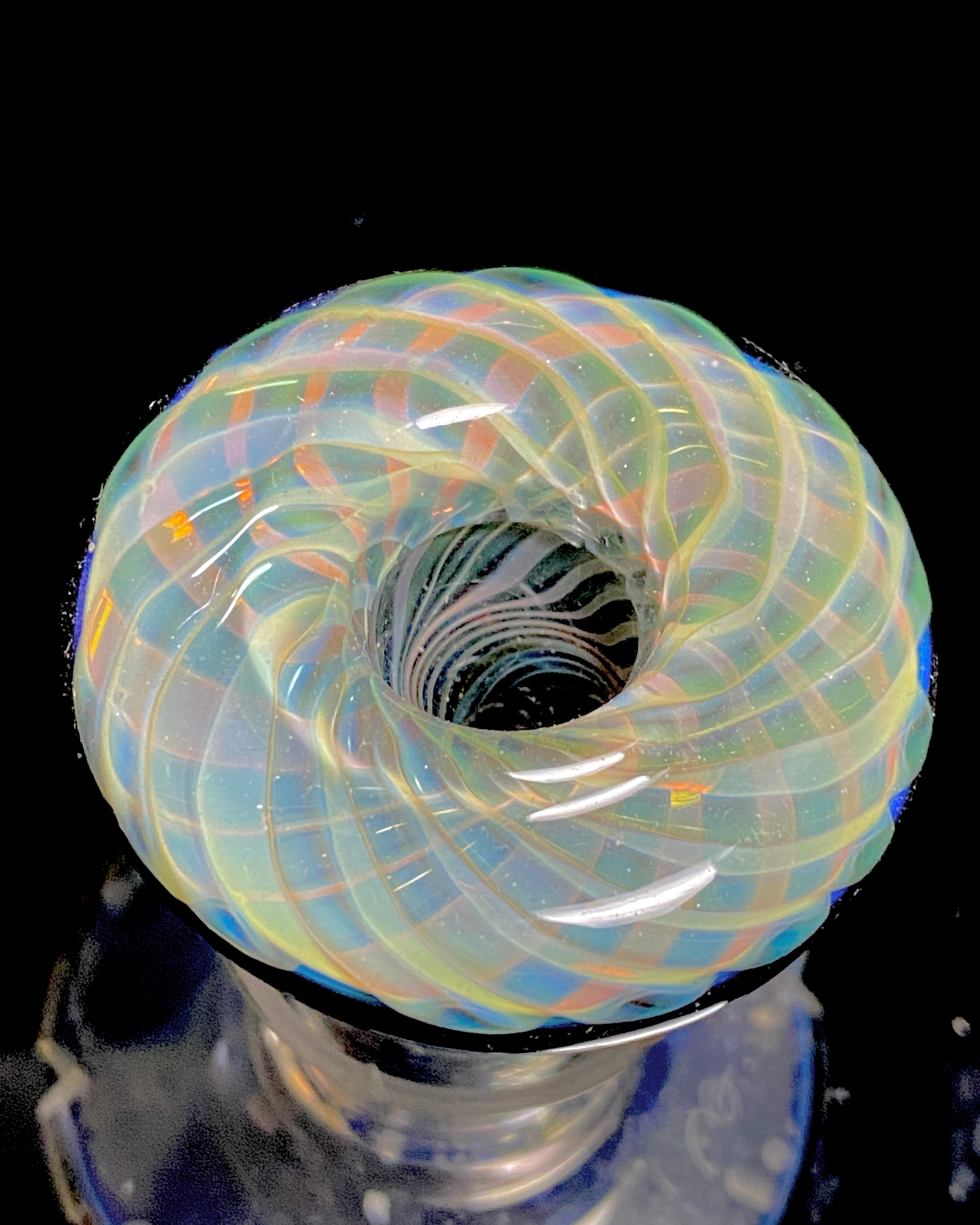 Jhanny Rise Fumed Disc Bowl 14mm #8 - TheSmokeyMcPotz Collection 