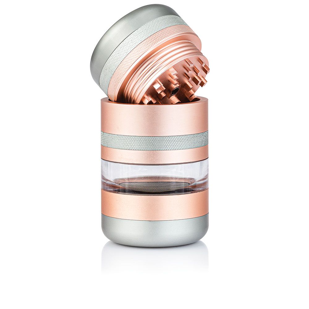 Kannastor GR8TR V2 Jar Body Grinder - Rose Gold - TheSmokeyMcPotz Collection 