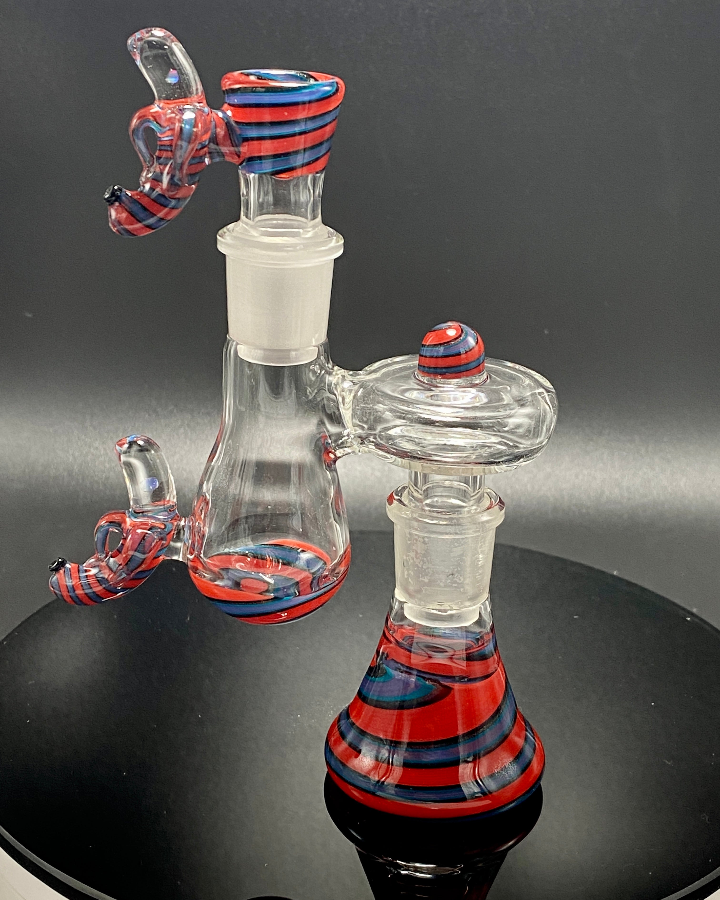 Dippy Glass 18mm Matching Dry Catch Set - TheSmokeyMcPotz Collection 