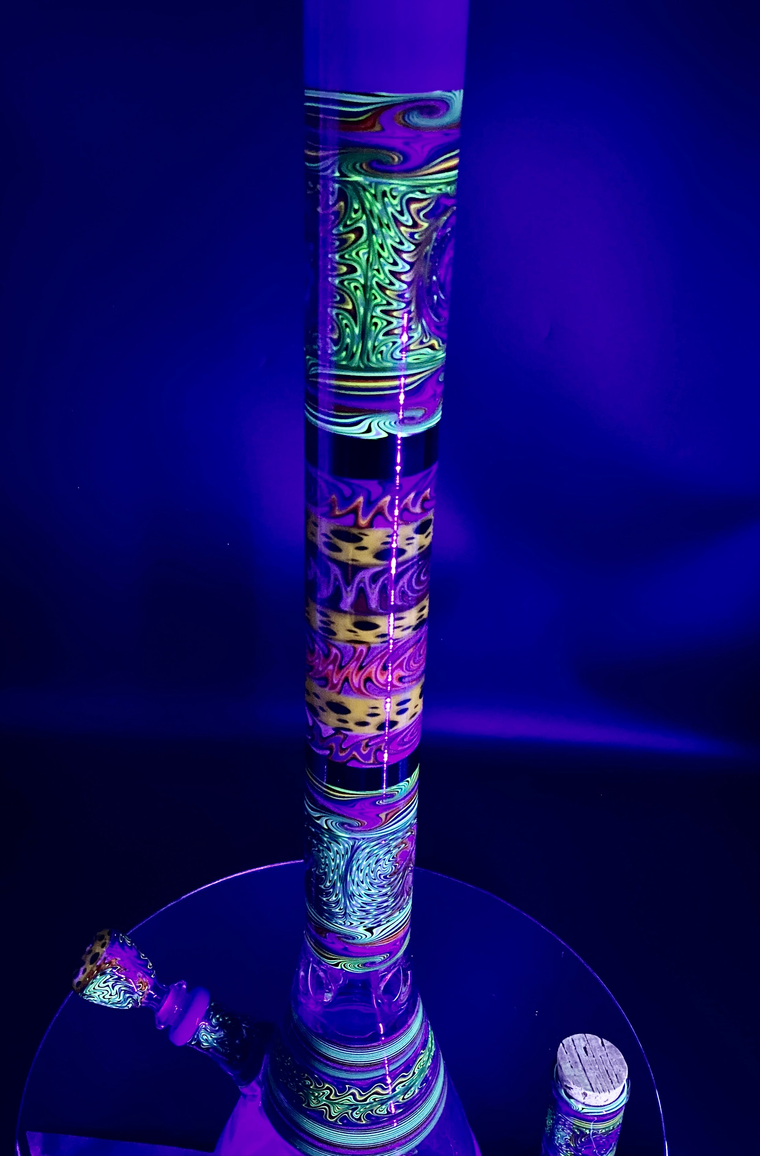 Hops x Boro Farm Fully UV Worked Beaker 27" - TheSmokeyMcPotz Collection 