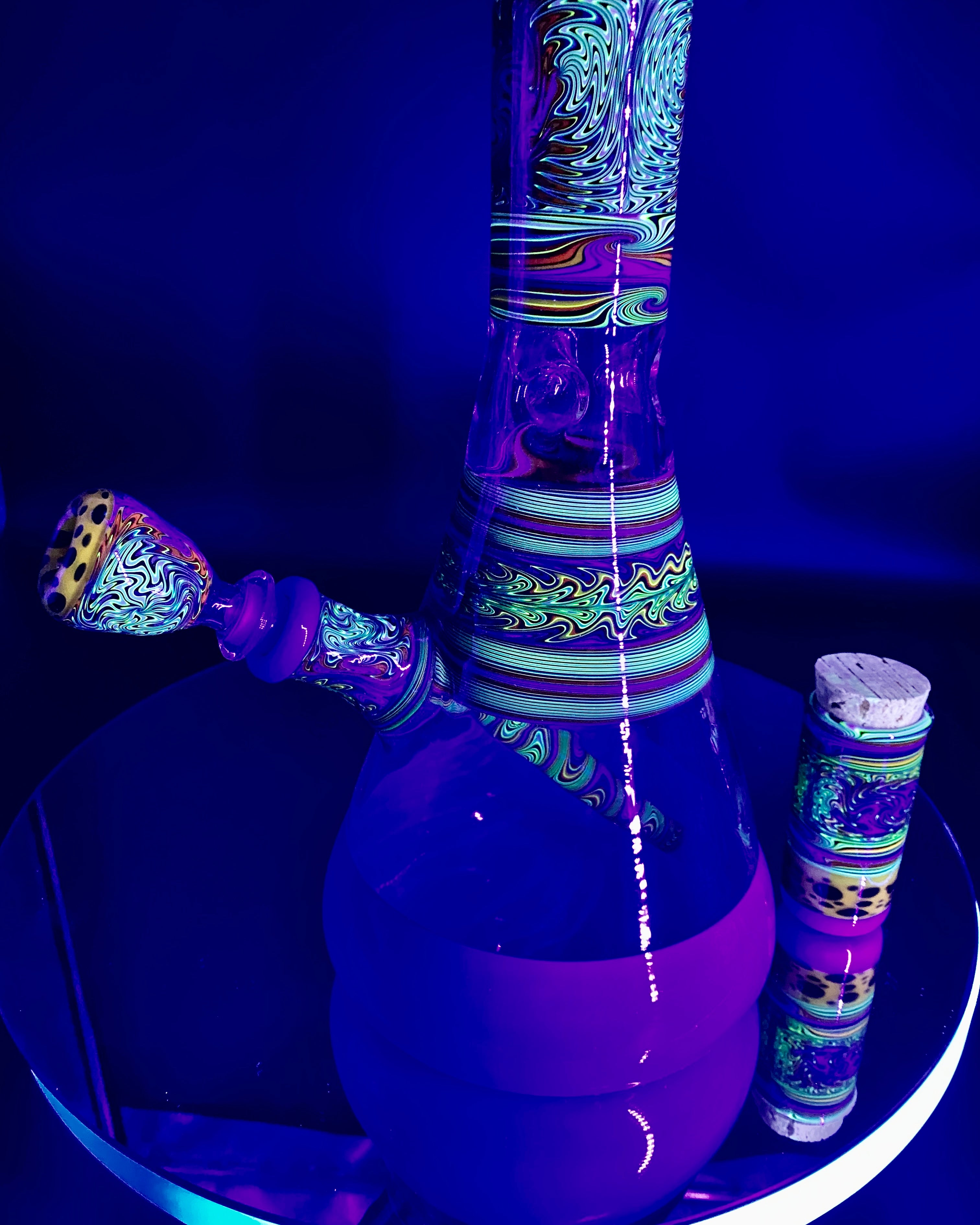 Hops x Boro Farm Fully UV Worked Beaker 27" - TheSmokeyMcPotz Collection 