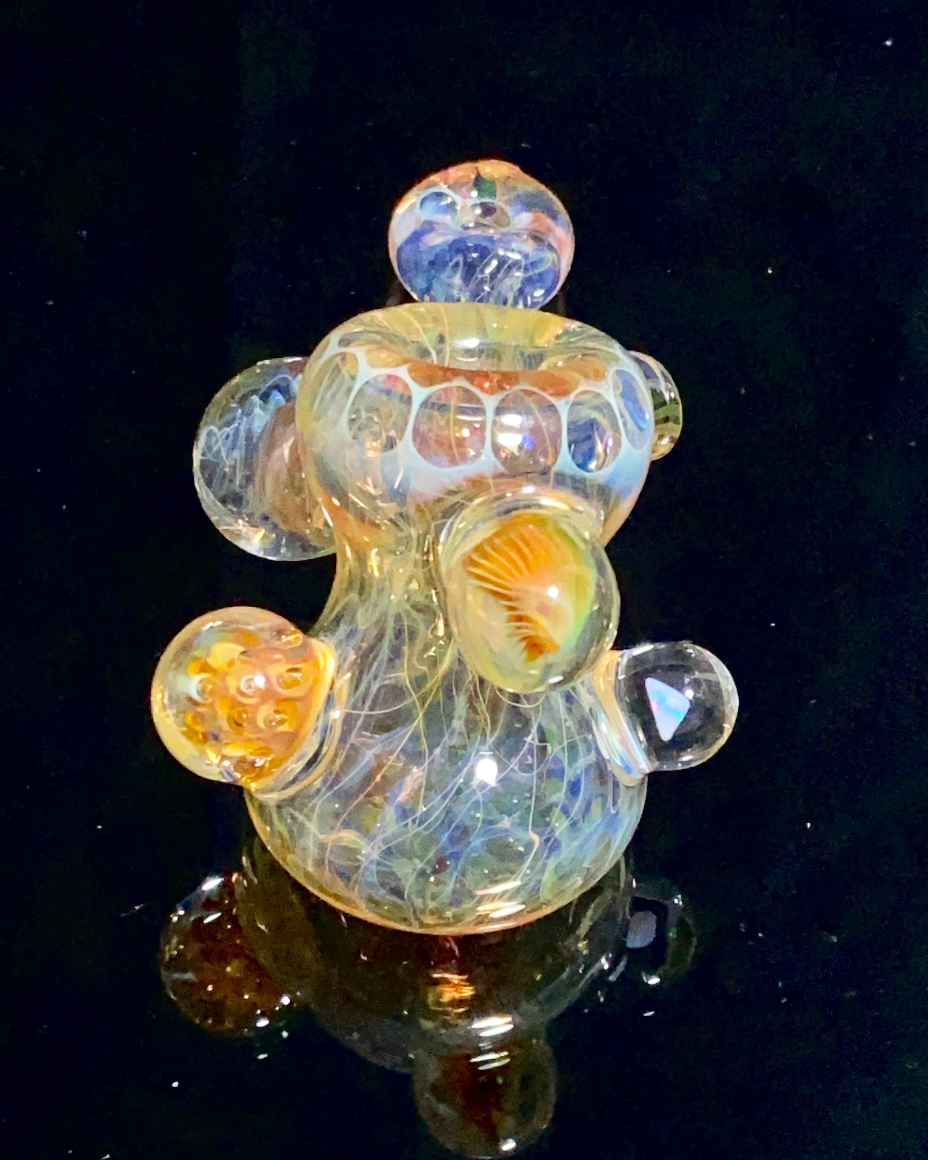 B $ Glass Fully Fumed Hammer with Marbles - TheSmokeyMcPotz Collection 