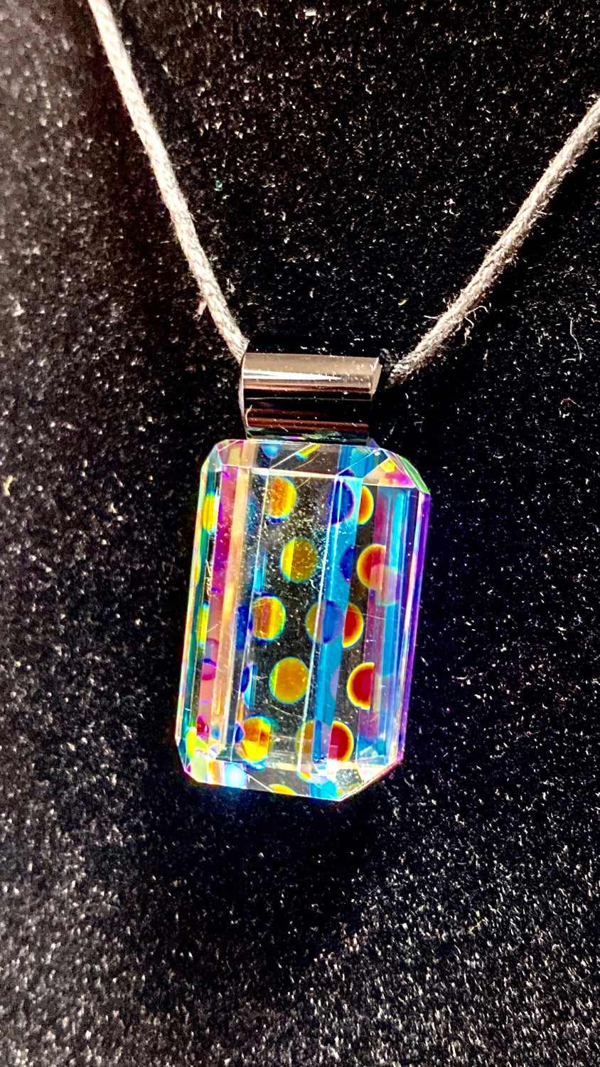 Boro Barto Rainbow Polka Dots Pendant - TheSmokeyMcPotz Collection 
