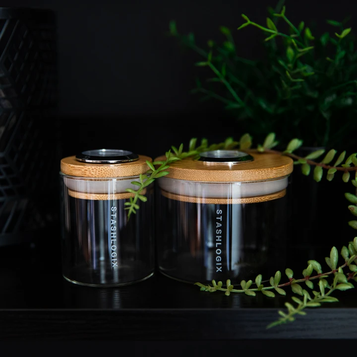 StashLogix Bamboo SmartJar LARGE - TheSmokeyMcPotz Collection 