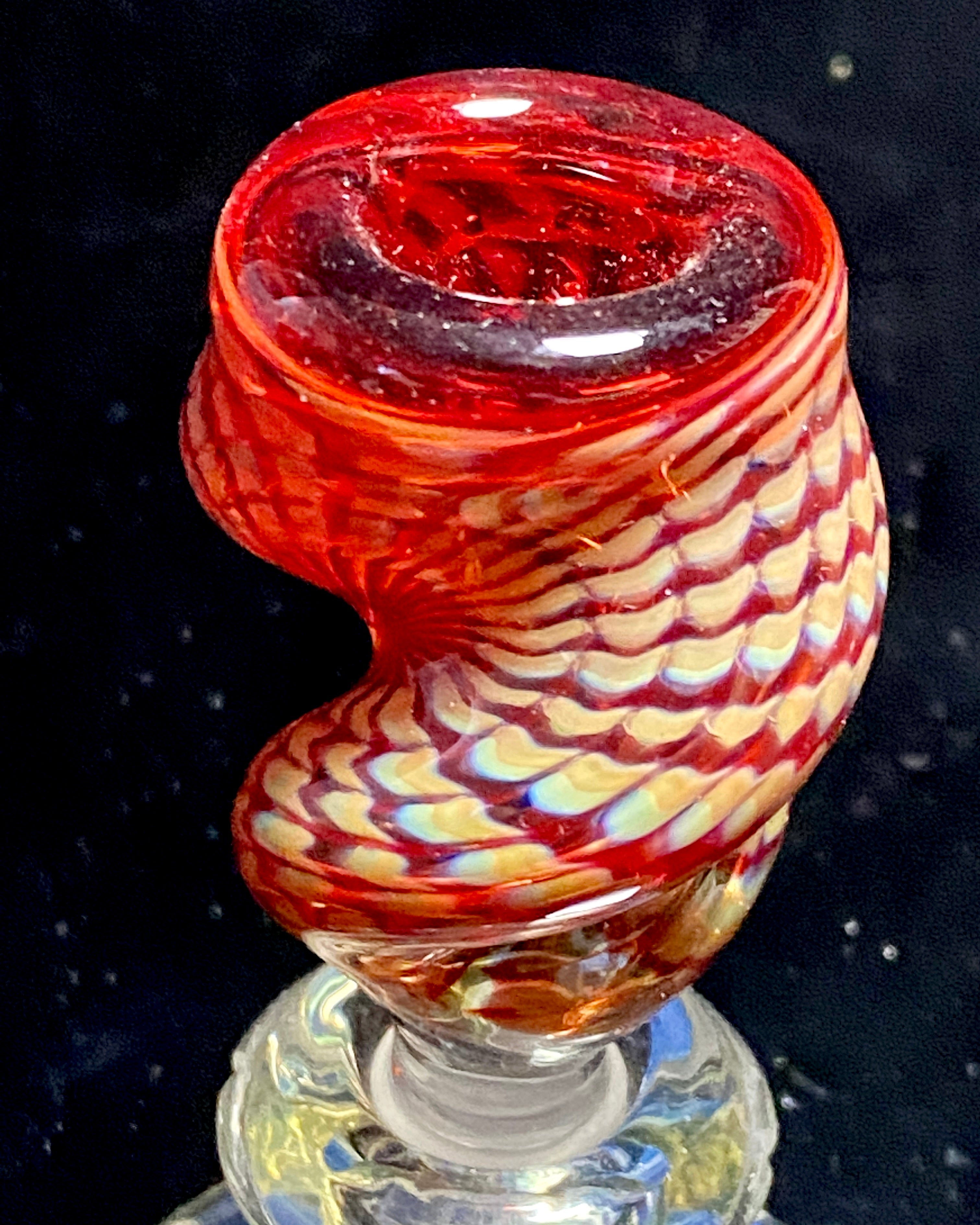 Dosh World 14mm Twisted Fumed Slide Red - TheSmokeyMcPotz Collection 