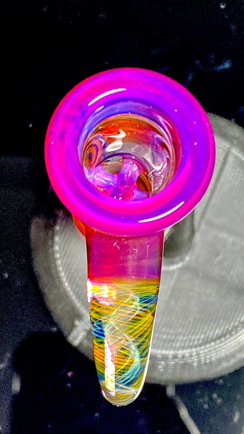 DJack Fully Worked Telemagenta 18mm 4-Hole Slide - TheSmokeyMcPotz Collection 