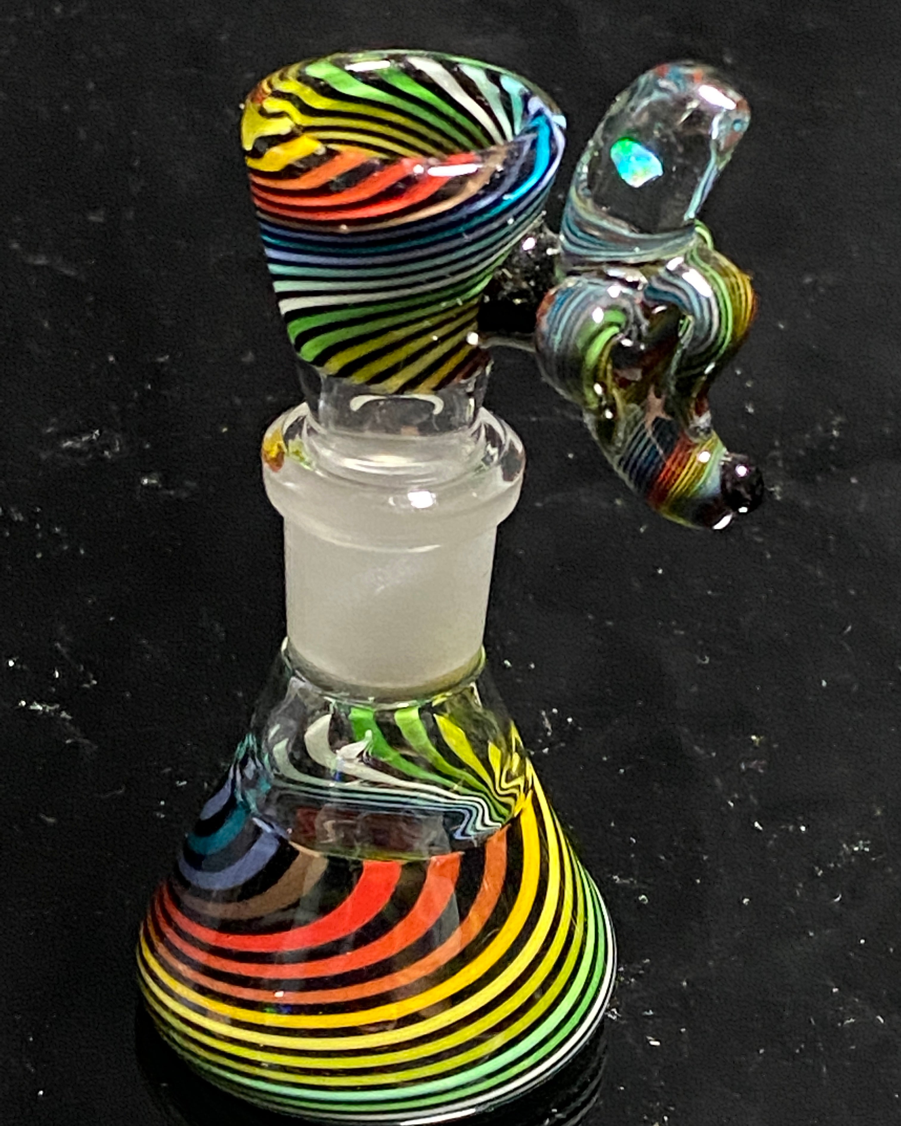 Dippy Glass 14mm Slide Holder w- Matching Nana Slide - TheSmokeyMcPotz Collection 