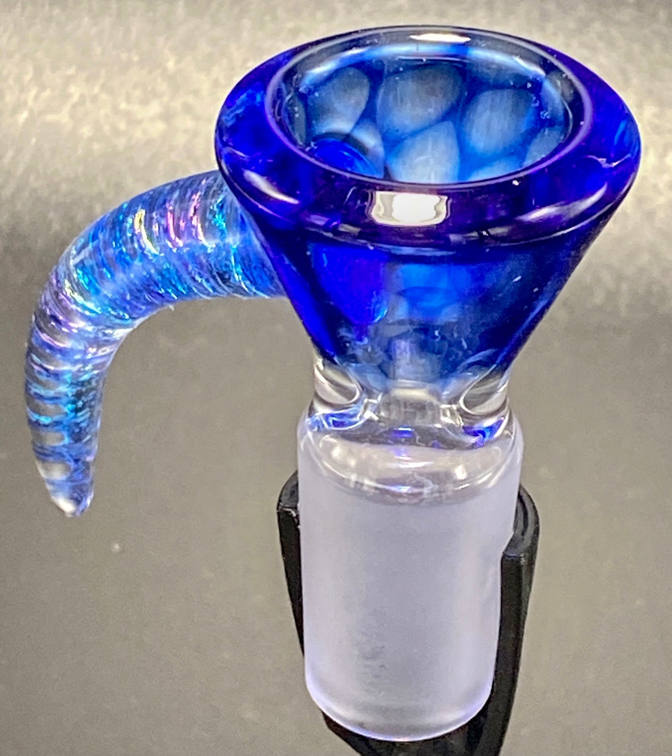 HONEYCOMB 18mm Single Hole SLIDE BY JULIO GLASS - TheSmokeyMcPotz Collection 