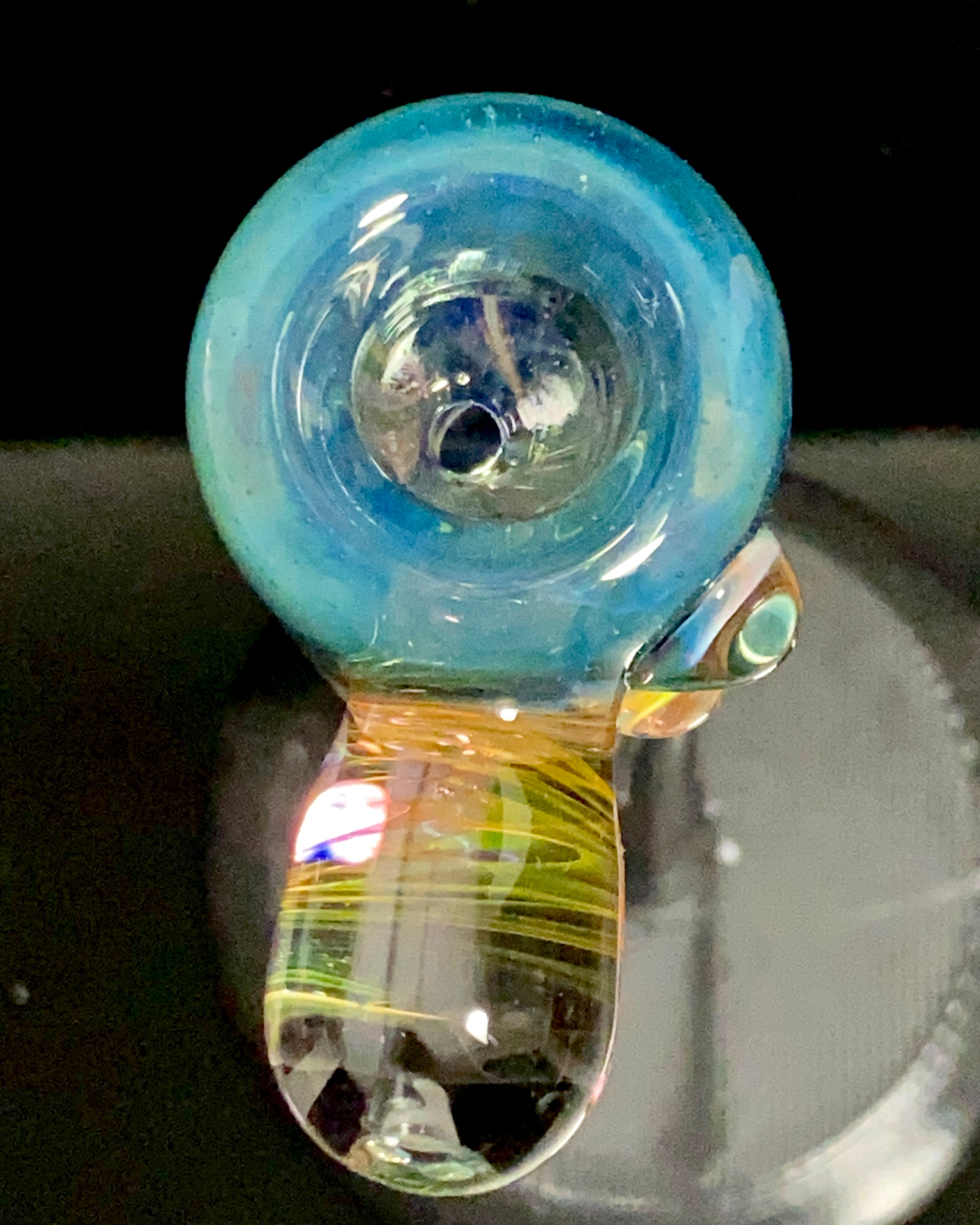 B $ Glass Lost Silver City 14mm Sawbucks Slide - TheSmokeyMcPotz Collection 