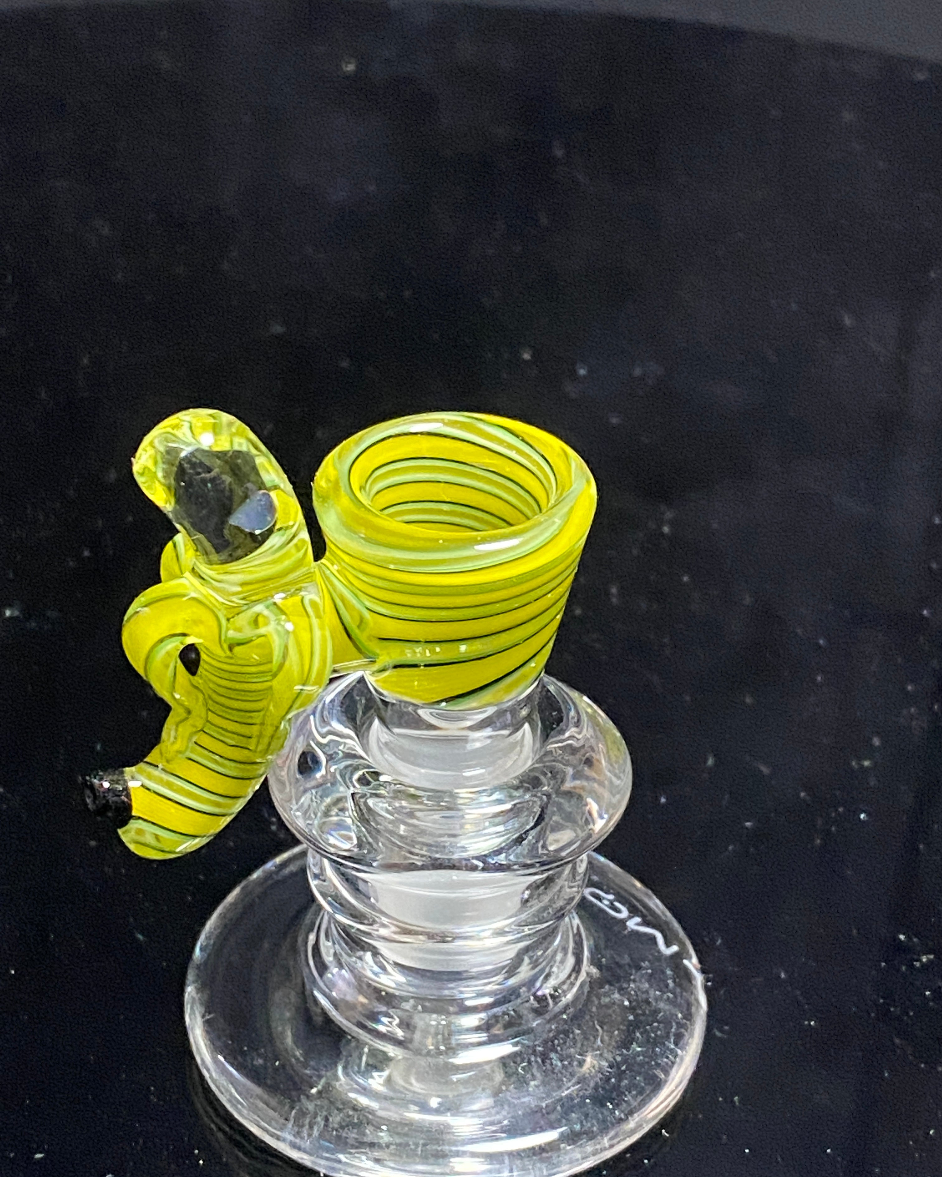 Dippy Glass 14mm Yellow Green Nana Slide - TheSmokeyMcPotz Collection 