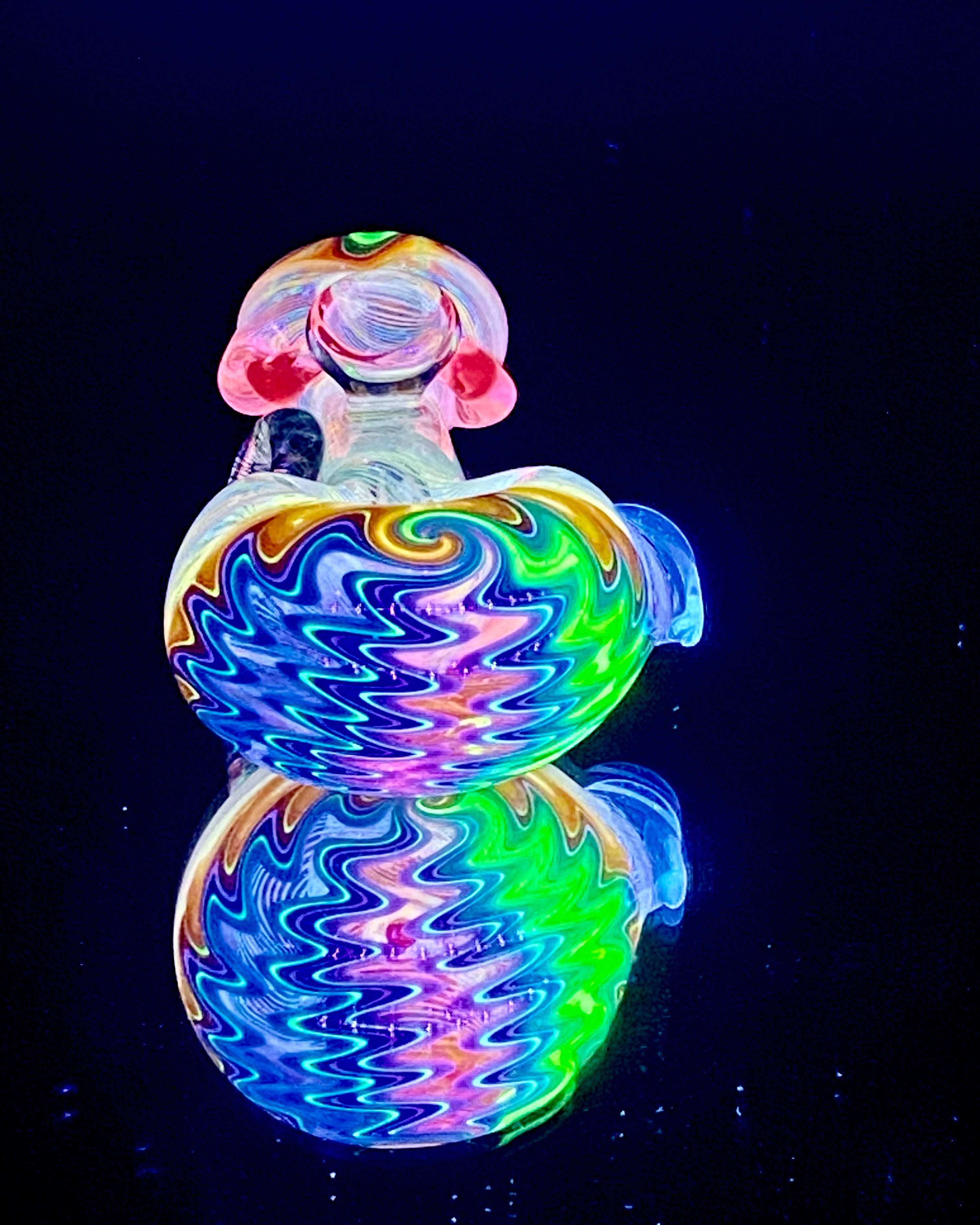 Global Glassworks Heady AF UV Spoon Rainbow Multi-Color - TheSmokeyMcPotz Collection 