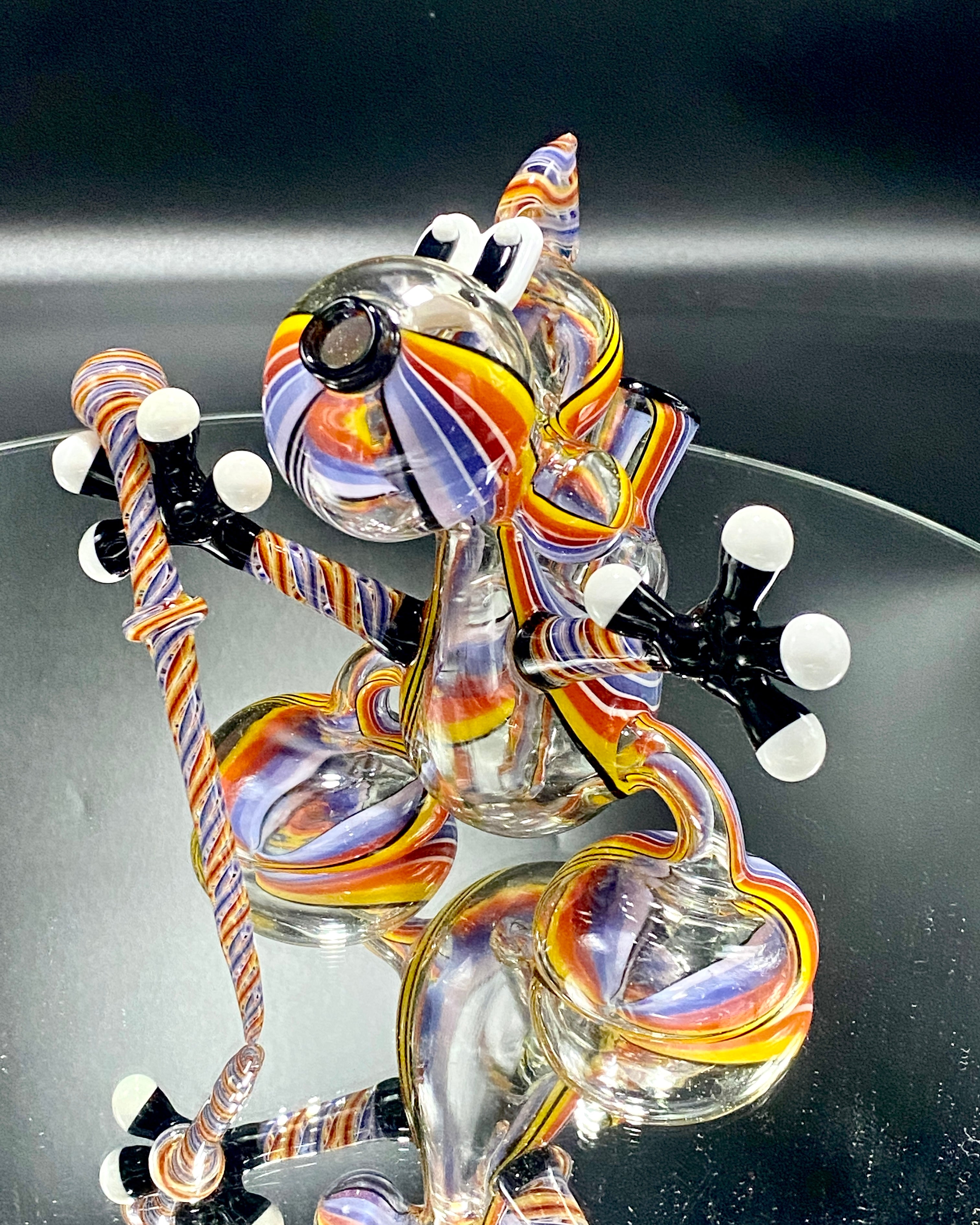 Lee Machine x Global Glassworks Collab Full UV Yoshi 14mm - TheSmokeyMcPotz Collection 