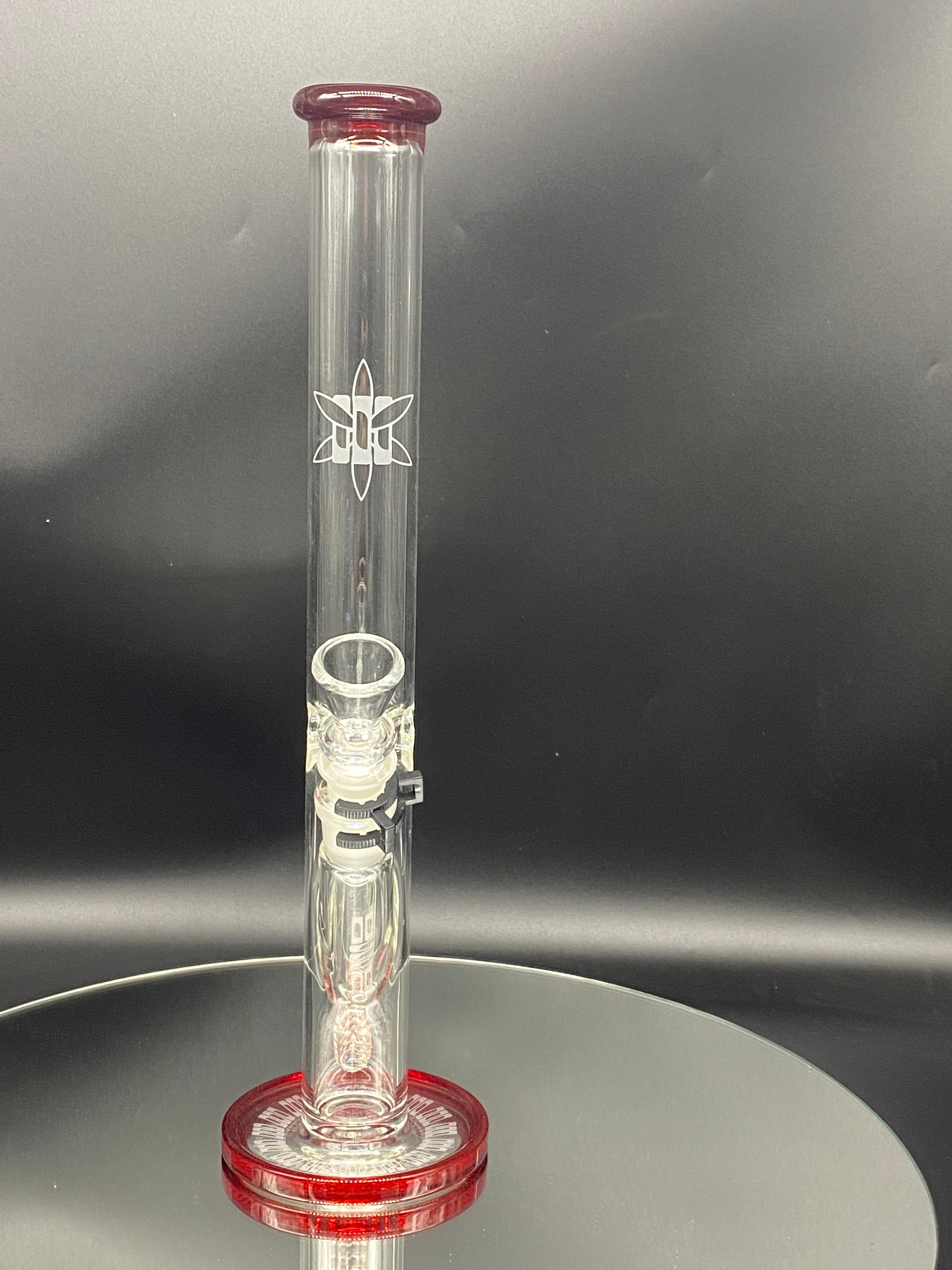 ILL Glass 14.5" Red Elvis 38x4 Tube w- Sandblasted Bottom - TheSmokeyMcPotz Collection 