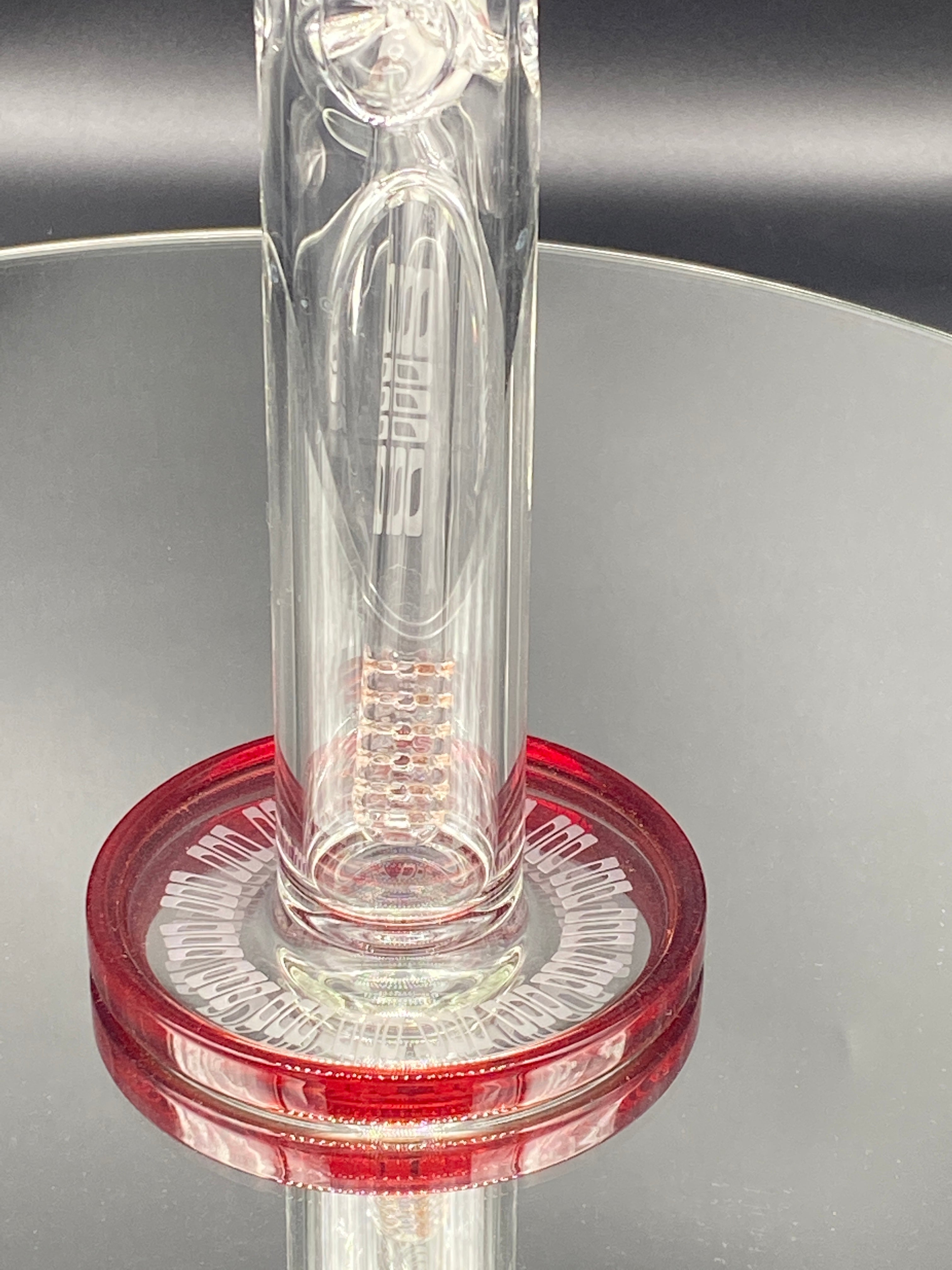 ILL Glass 14.5" Red Elvis 38x4 Tube w- Sandblasted Bottom - TheSmokeyMcPotz Collection 