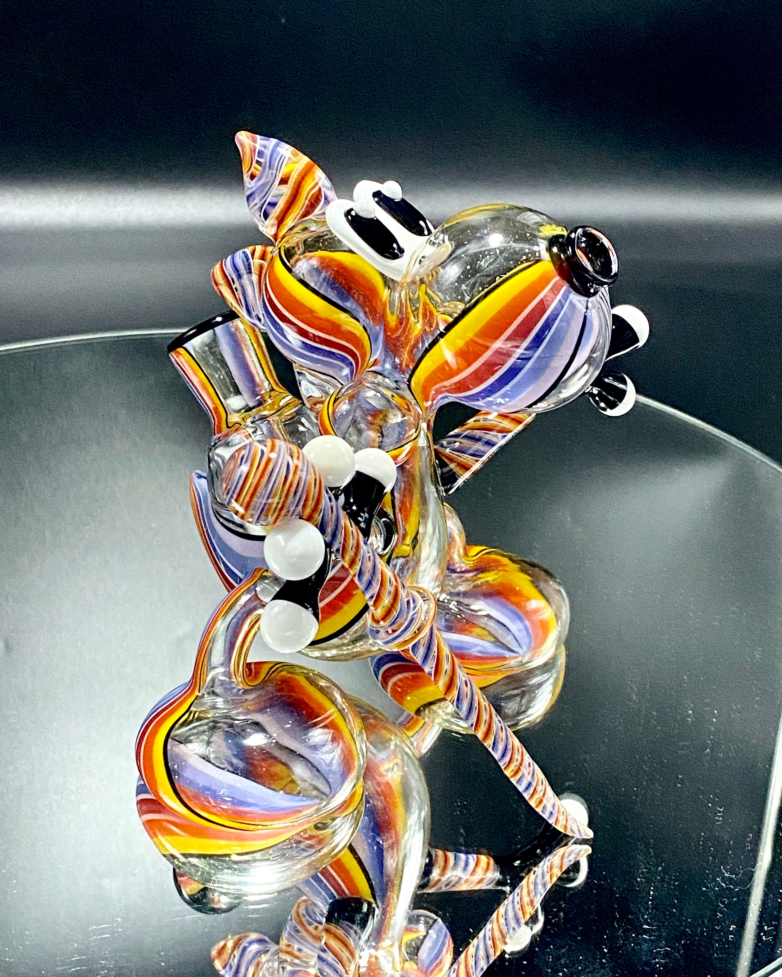 Lee Machine x Global Glassworks Collab Full UV Yoshi 14mm - TheSmokeyMcPotz Collection 