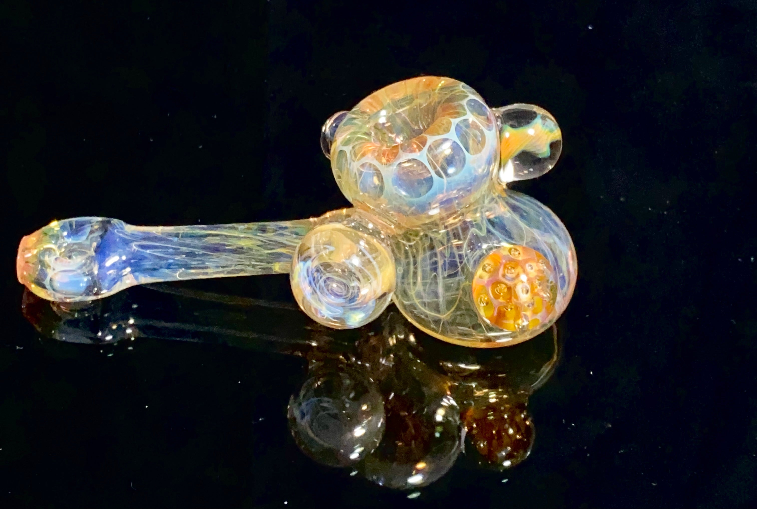 B $ Glass Fully Fumed Hammer with Marbles - TheSmokeyMcPotz Collection 