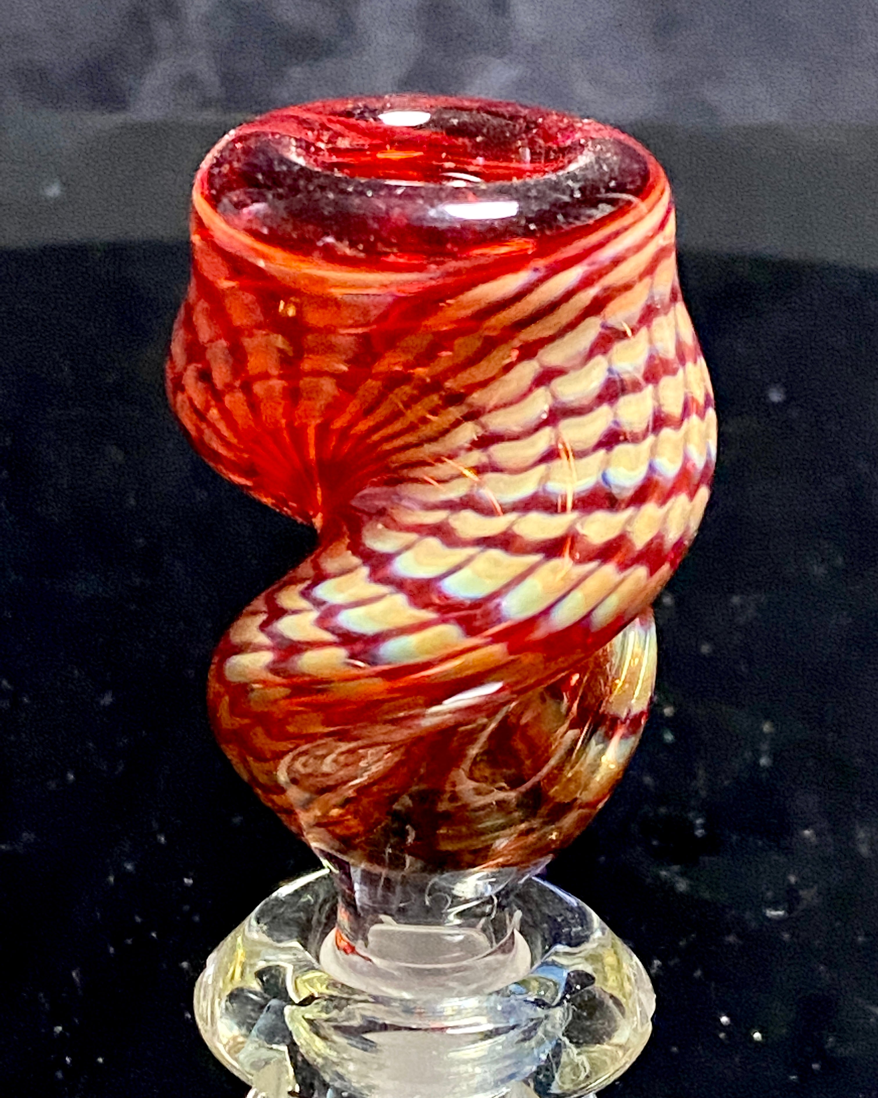 Dosh World 14mm Twisted Fumed Slide Red - TheSmokeyMcPotz Collection 