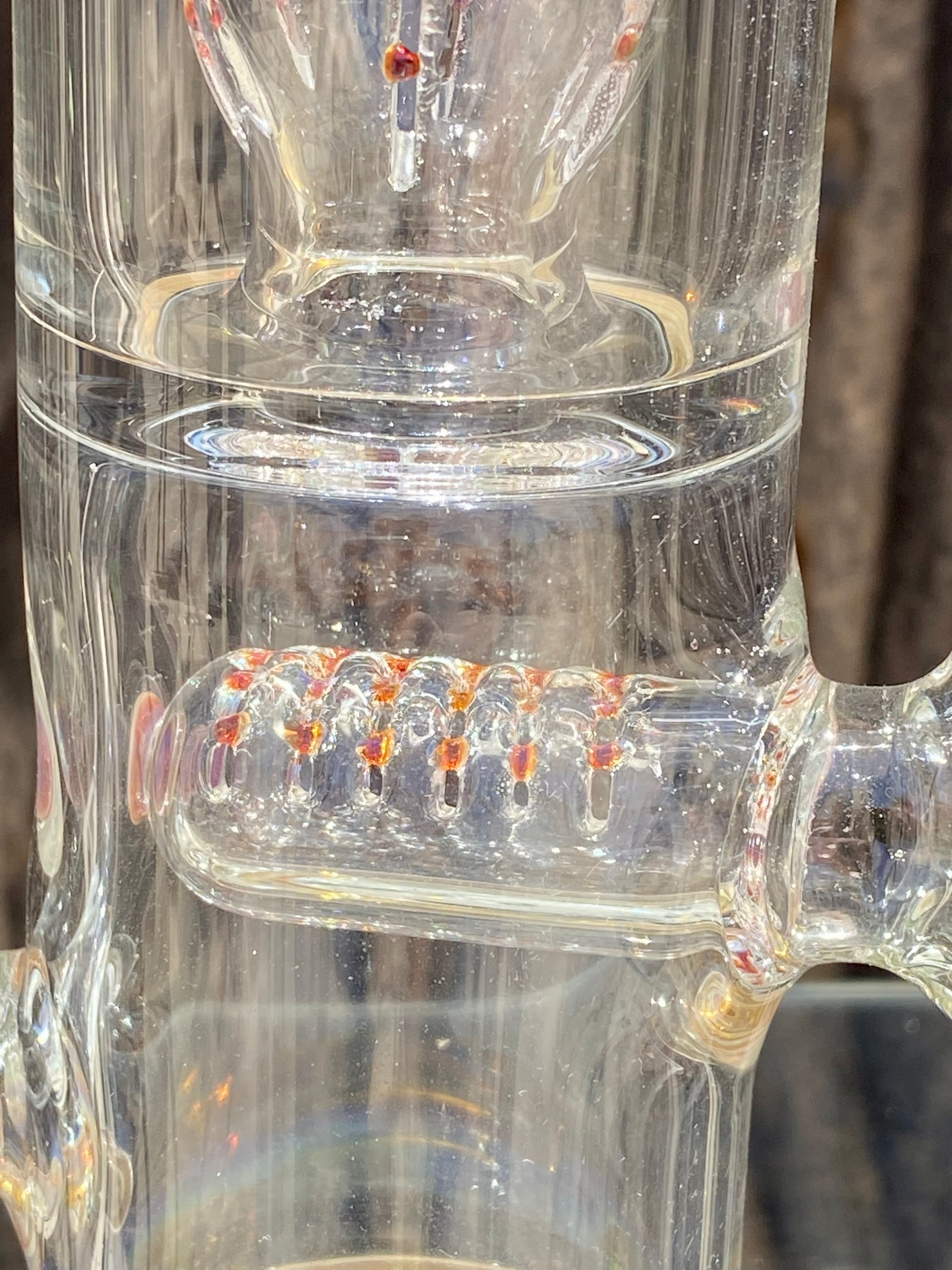 5_3lements Glass Grid to Double Imperial Recycler Amber Purple