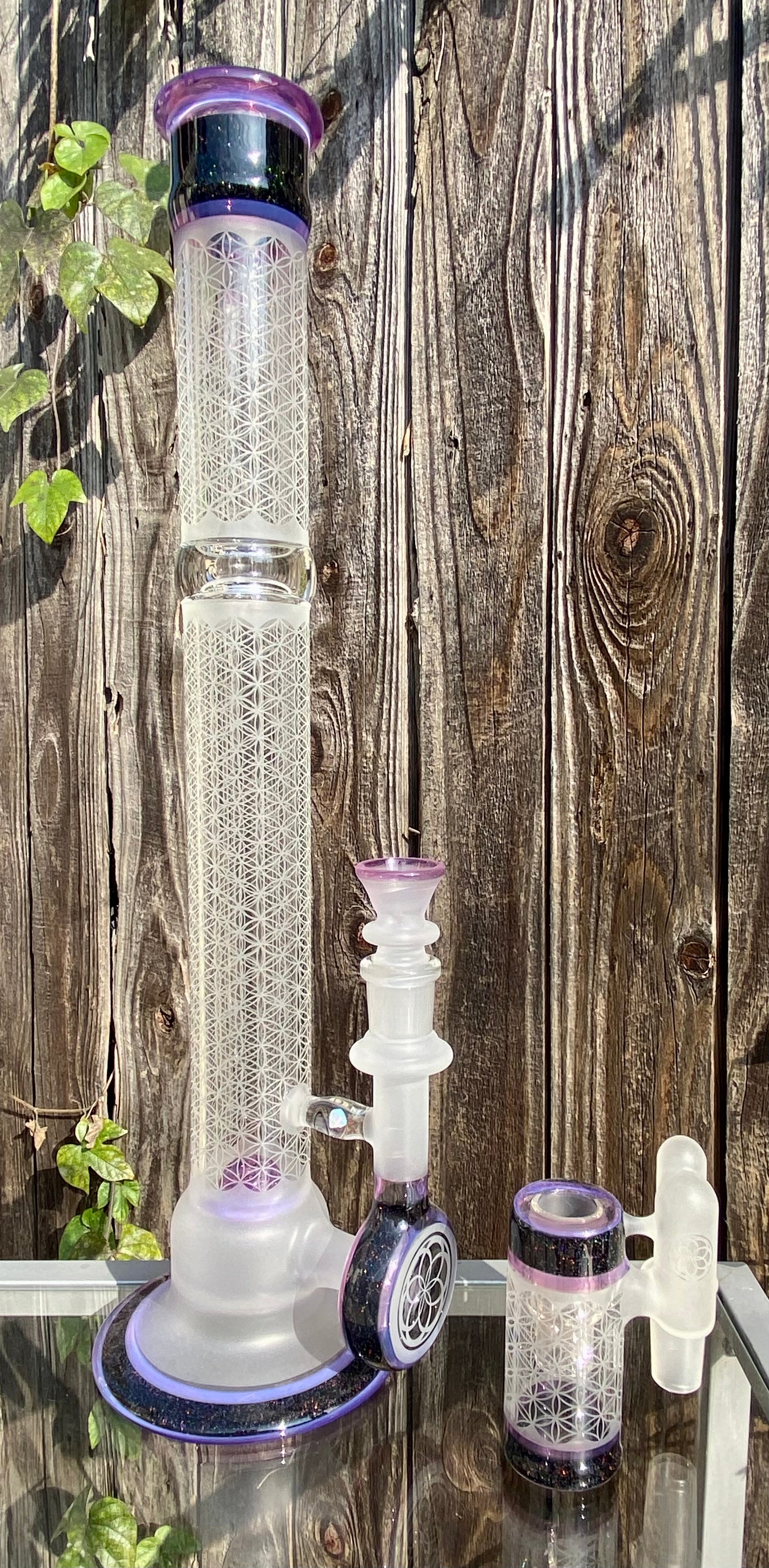 Seed of Life (SOL) Custom Royal Jelly & Crushed Opal Worked Sacred-G SoL-45 Lace-Sphere w/ Matching Dry Catch