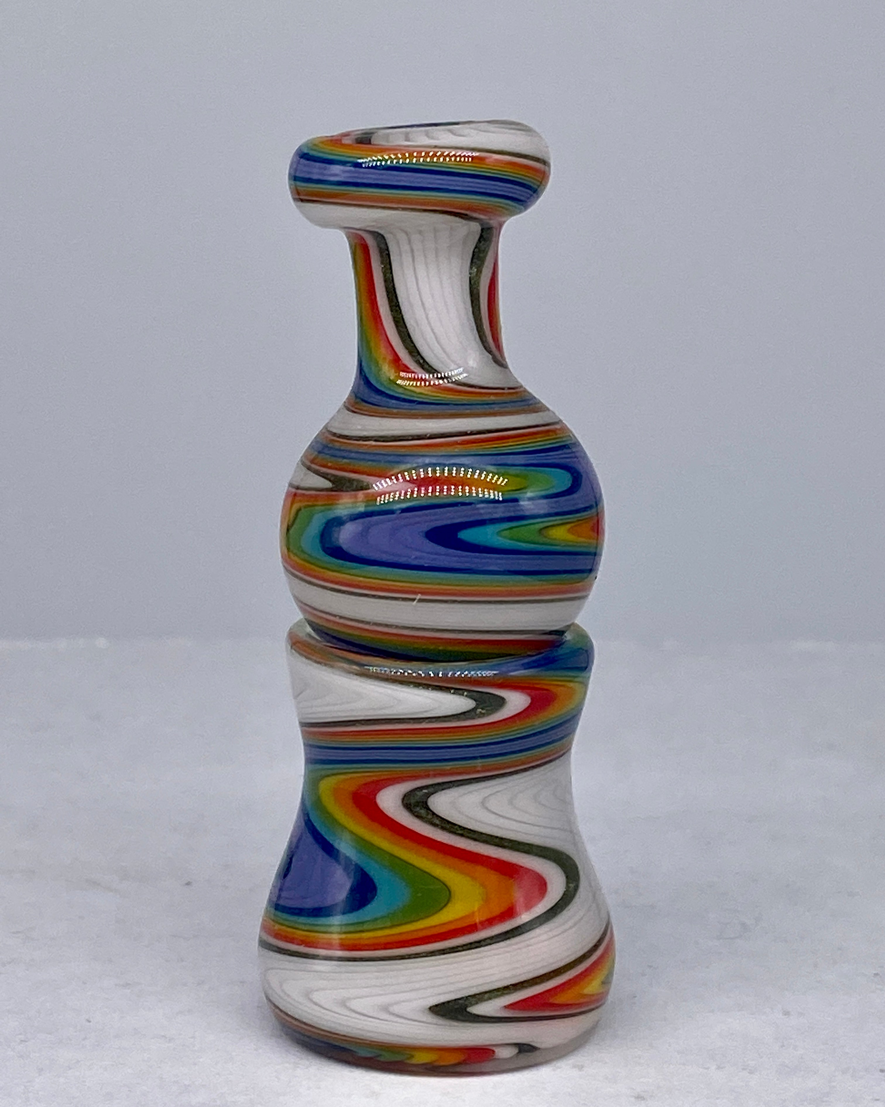 DZ Glass Wigwag Bubble Cap & Stand #2 - TheSmokeyMcPotz Collection 