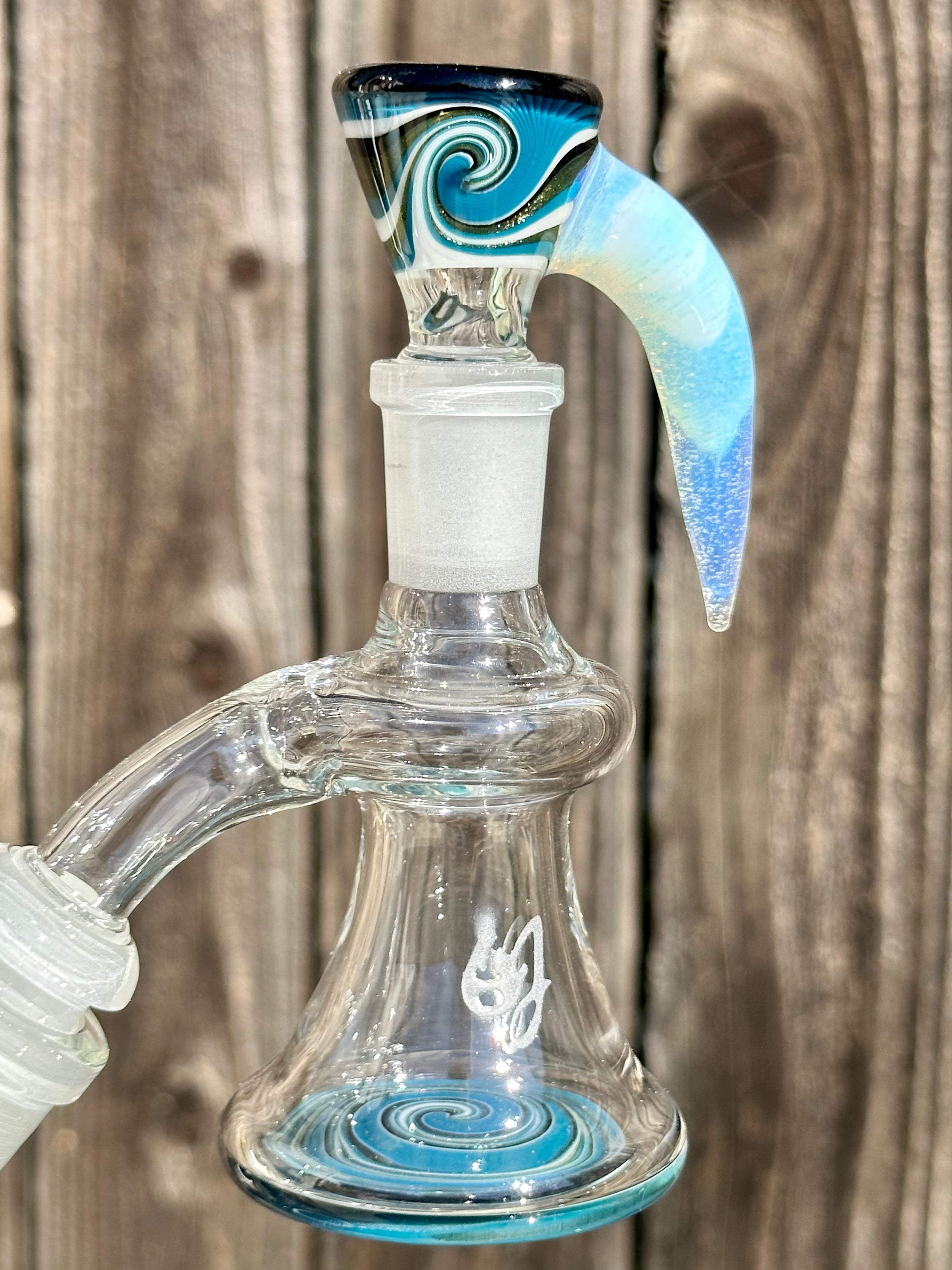 OJ Flame Ghost Color Accents Beaker Downstem w/ Matching Dry Catch