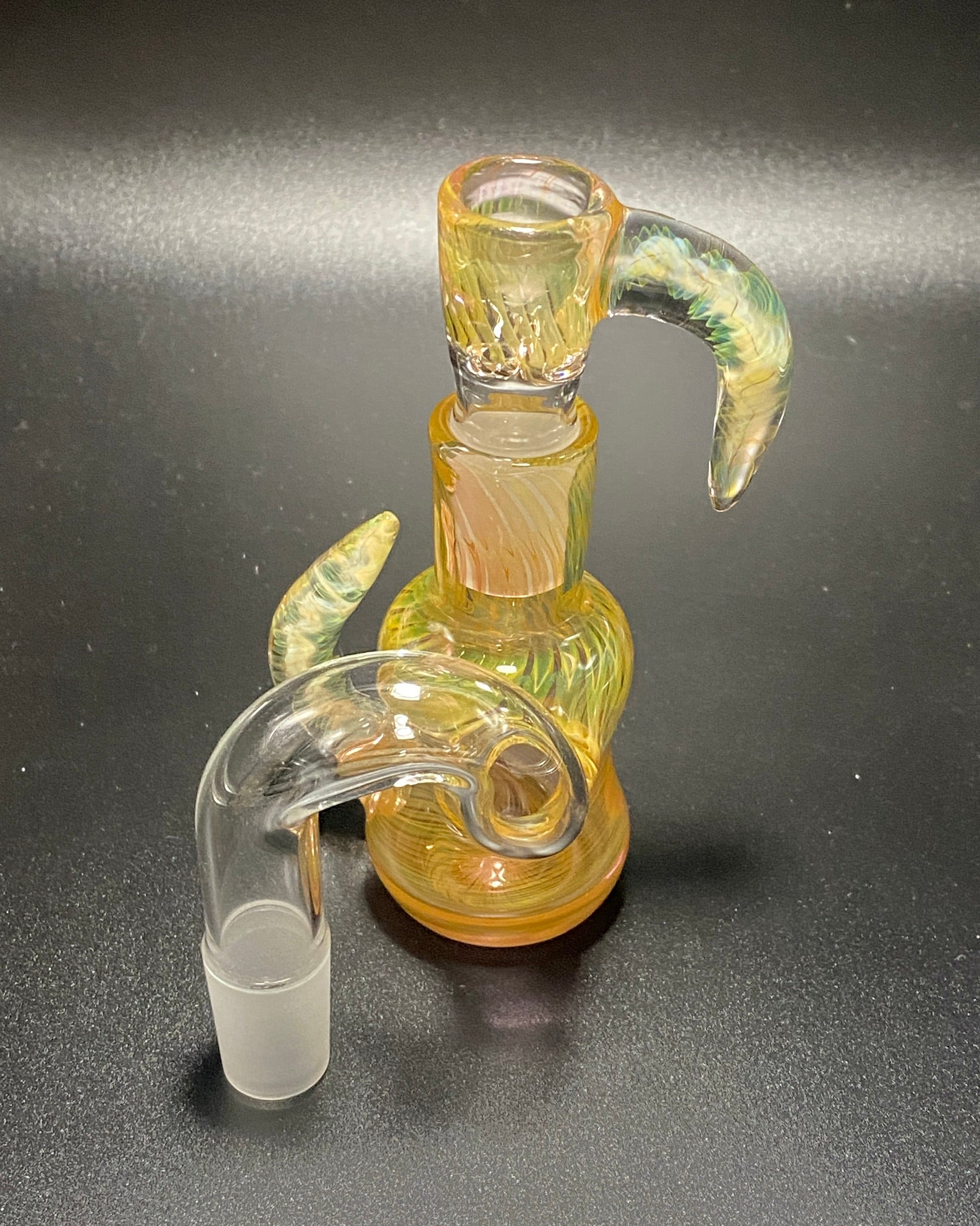 DZ Glass Fumed Wrap N Rake Dry Ash Catcher Set 18mm - TheSmokeyMcPotz Collection 