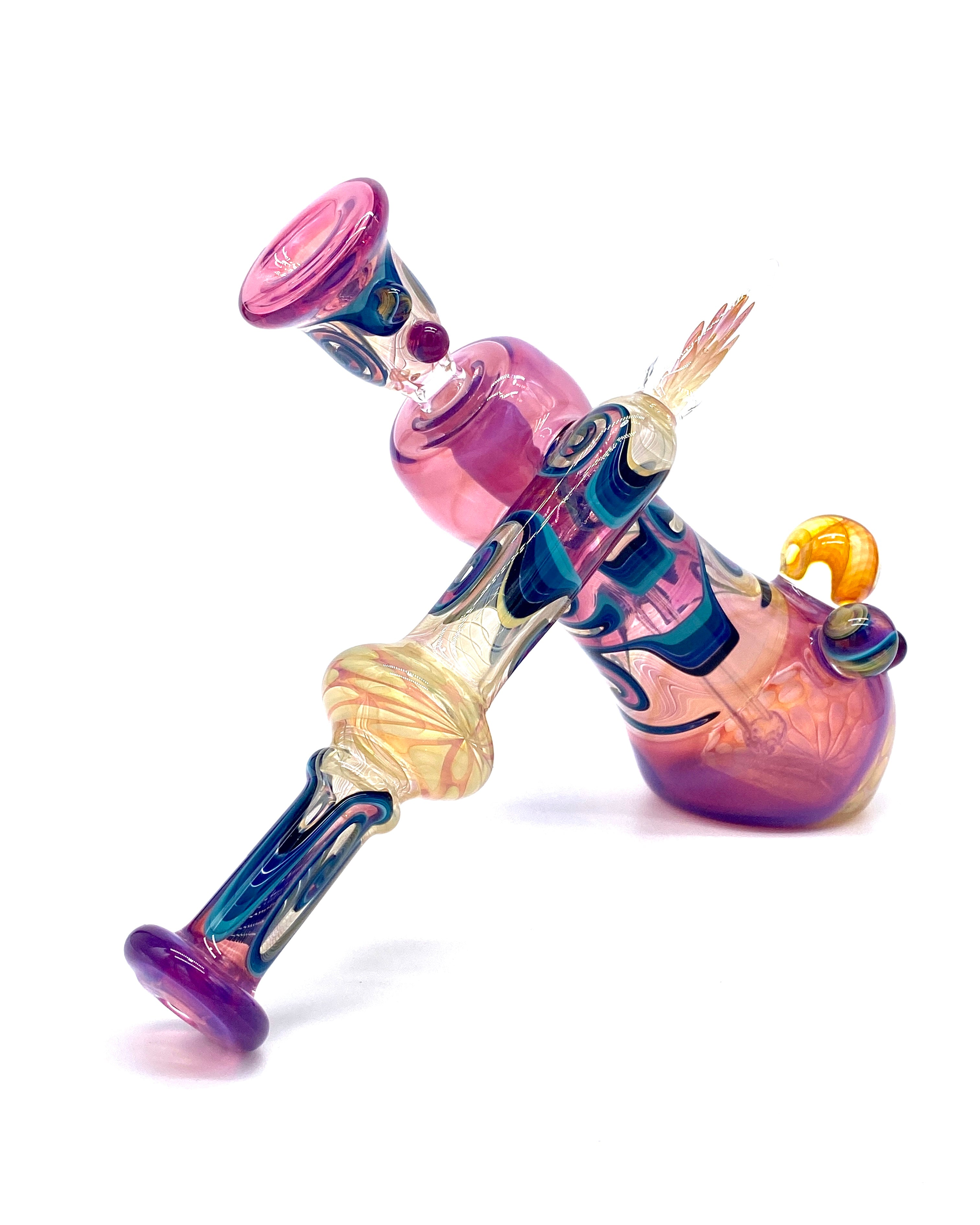 Gasp One Royal Jelly, Stargazer & Fumed Side-Car 14mm Dewar Bubbler w/ Matching Slide - TheSmokeyMcPotz Collection 