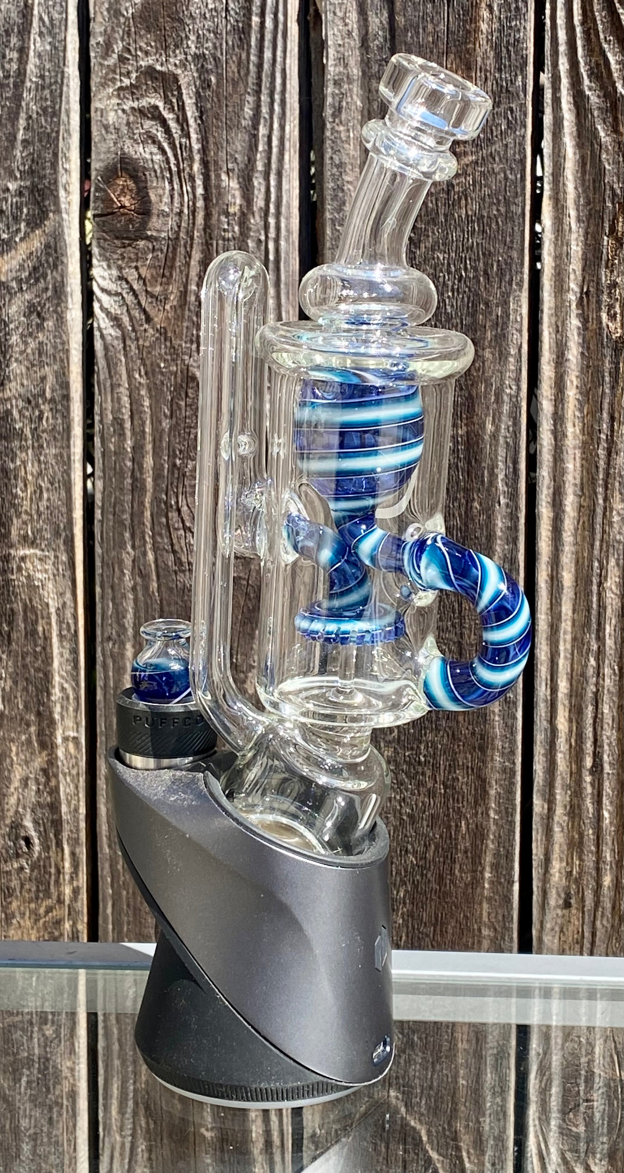 OJ Flame Puffco Peak and Pro Colored Recycler Top