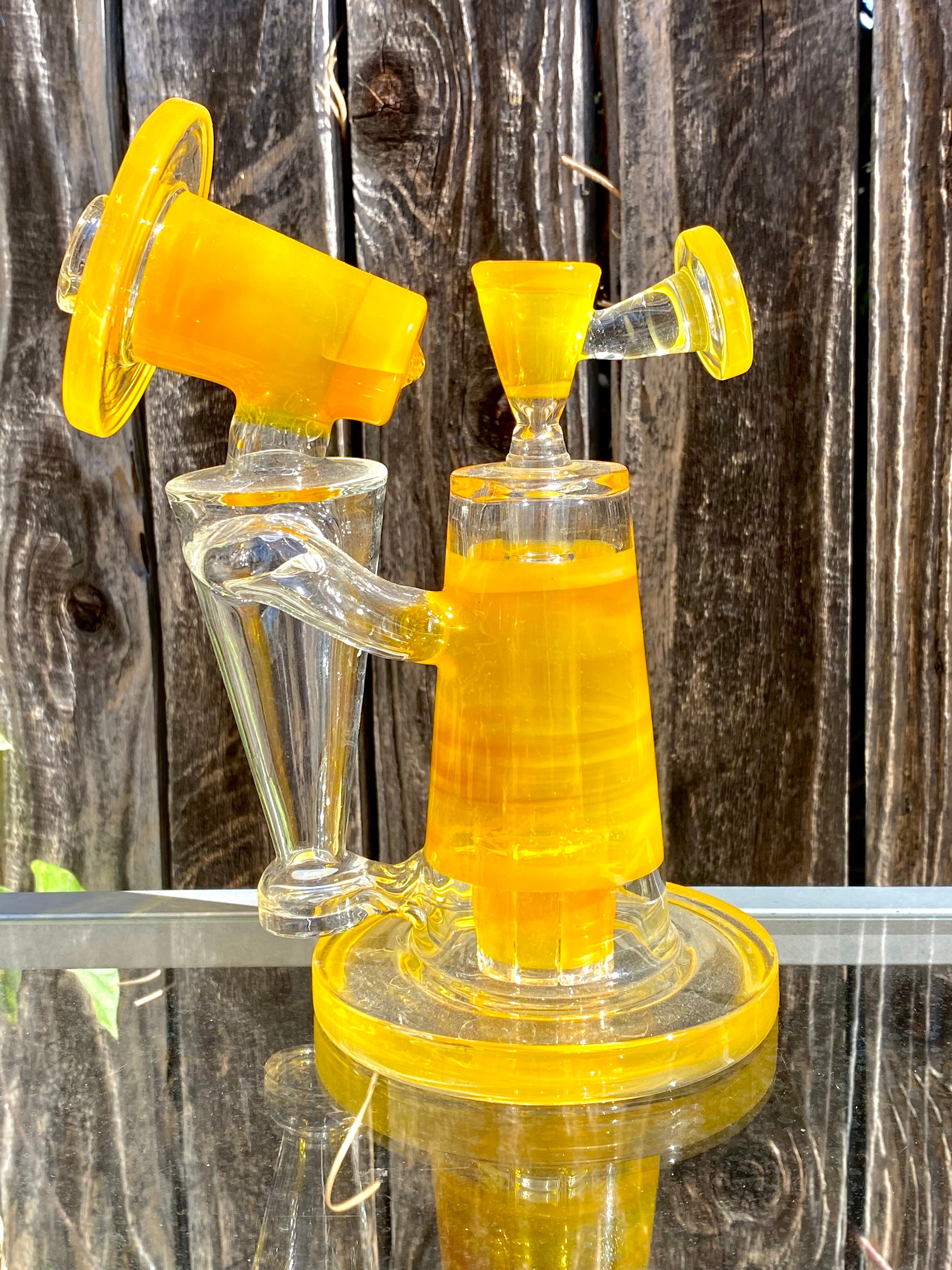 Williams Glass Trinity Recycler Lemon Party & Tangerine Dream
