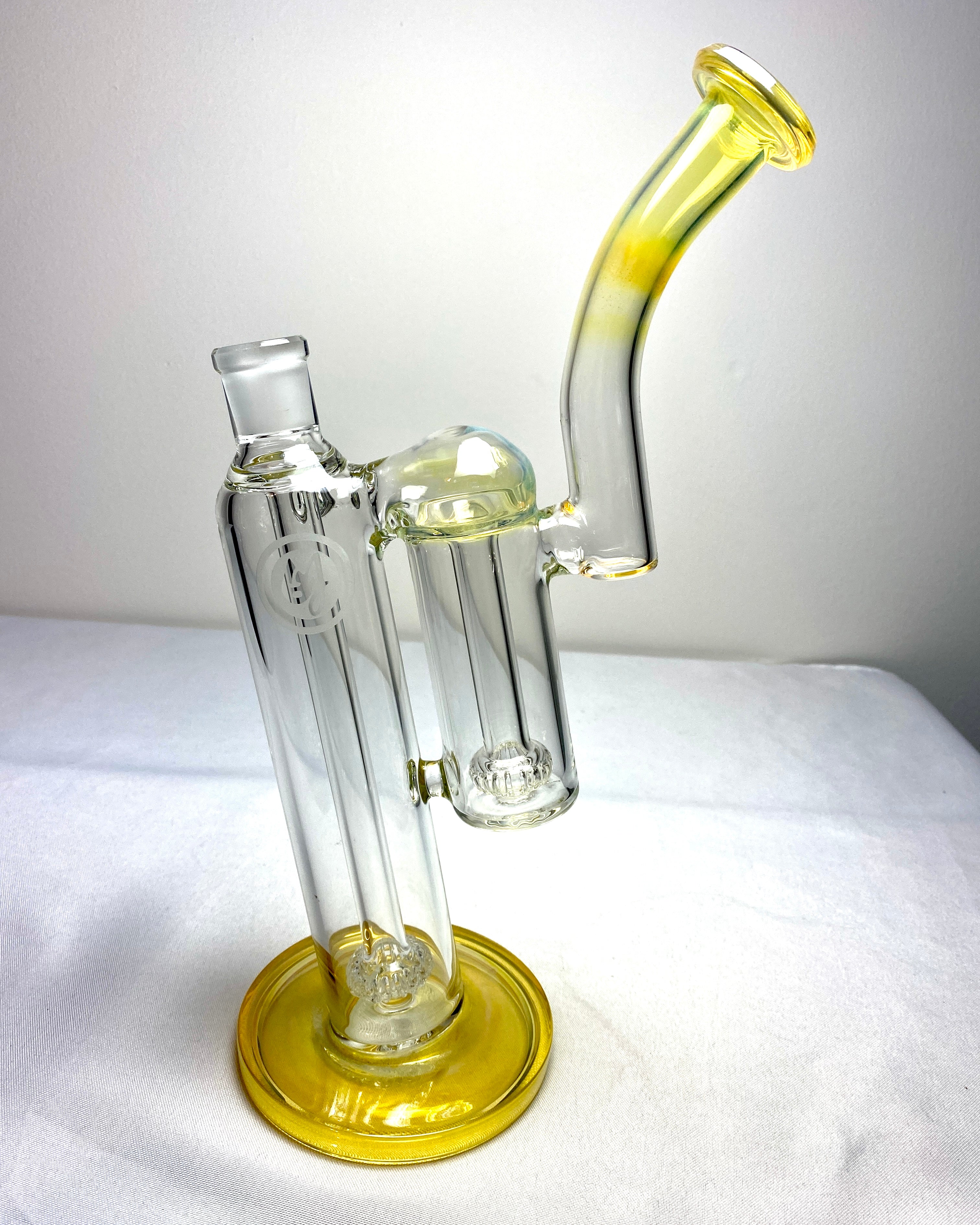 OJ Flame Fumed Showerhead Double Bubbler - TheSmokeyMcPotz Collection 