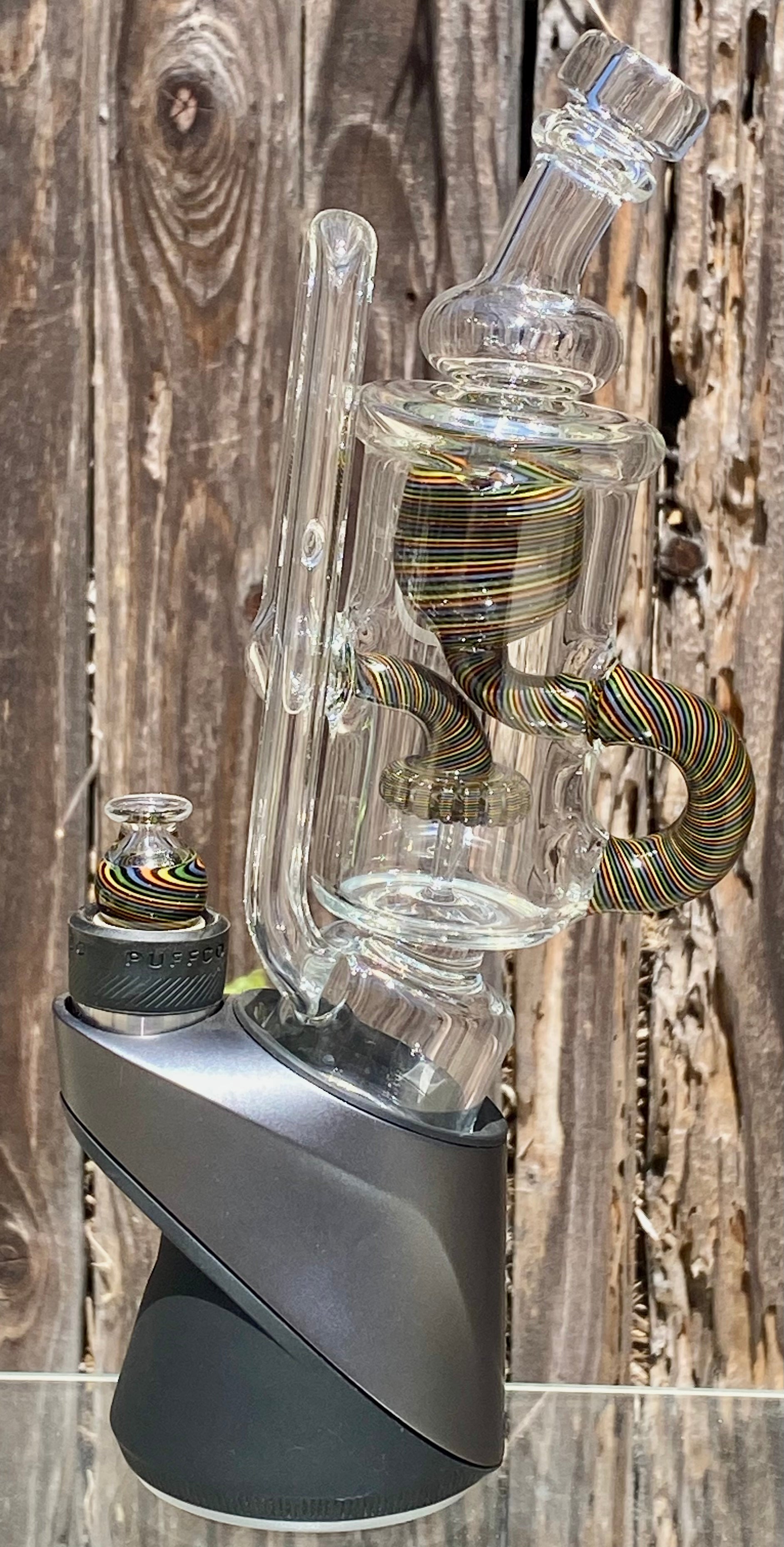 OJ Flame Puffco Peak and Pro Colored Recycler Top