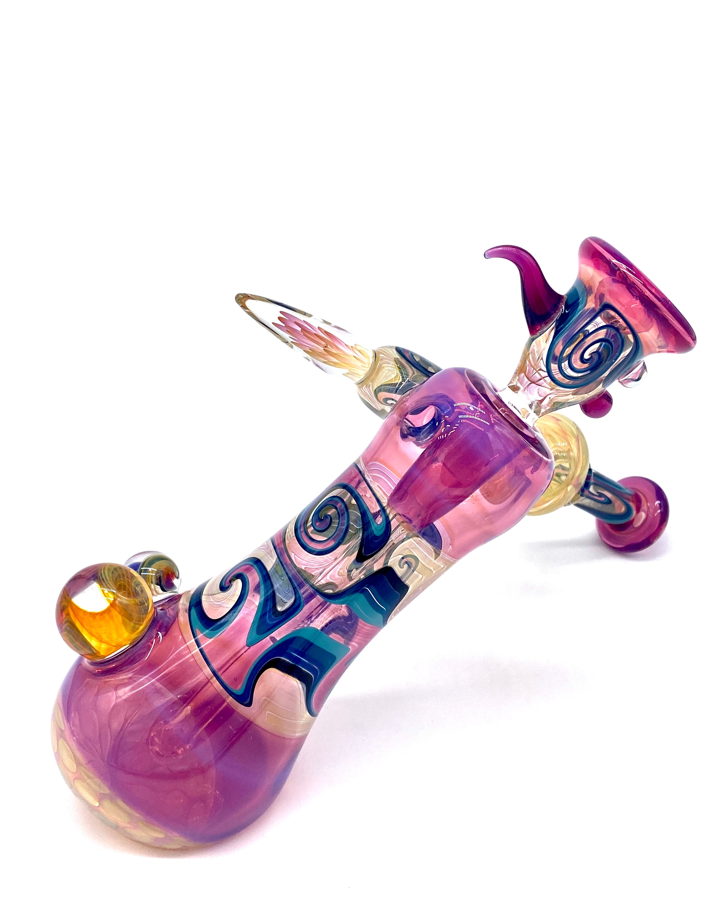 Gasp One Royal Jelly, Stargazer & Fumed Side-Car 14mm Dewar Bubbler w/ Matching Slide - TheSmokeyMcPotz Collection 