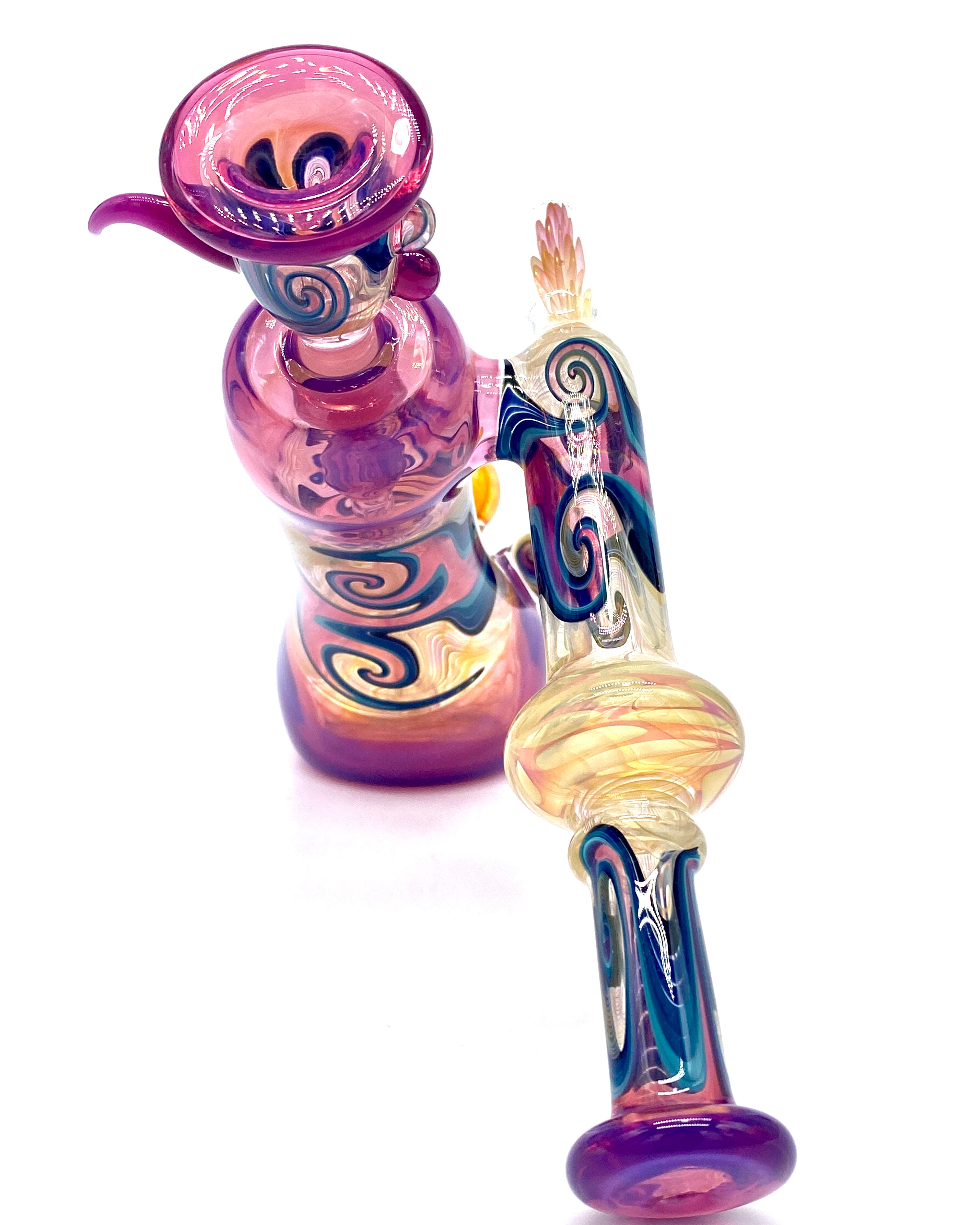 Gasp One Royal Jelly, Stargazer & Fumed Side-Car 14mm Dewar Bubbler w/ Matching Slide - TheSmokeyMcPotz Collection 