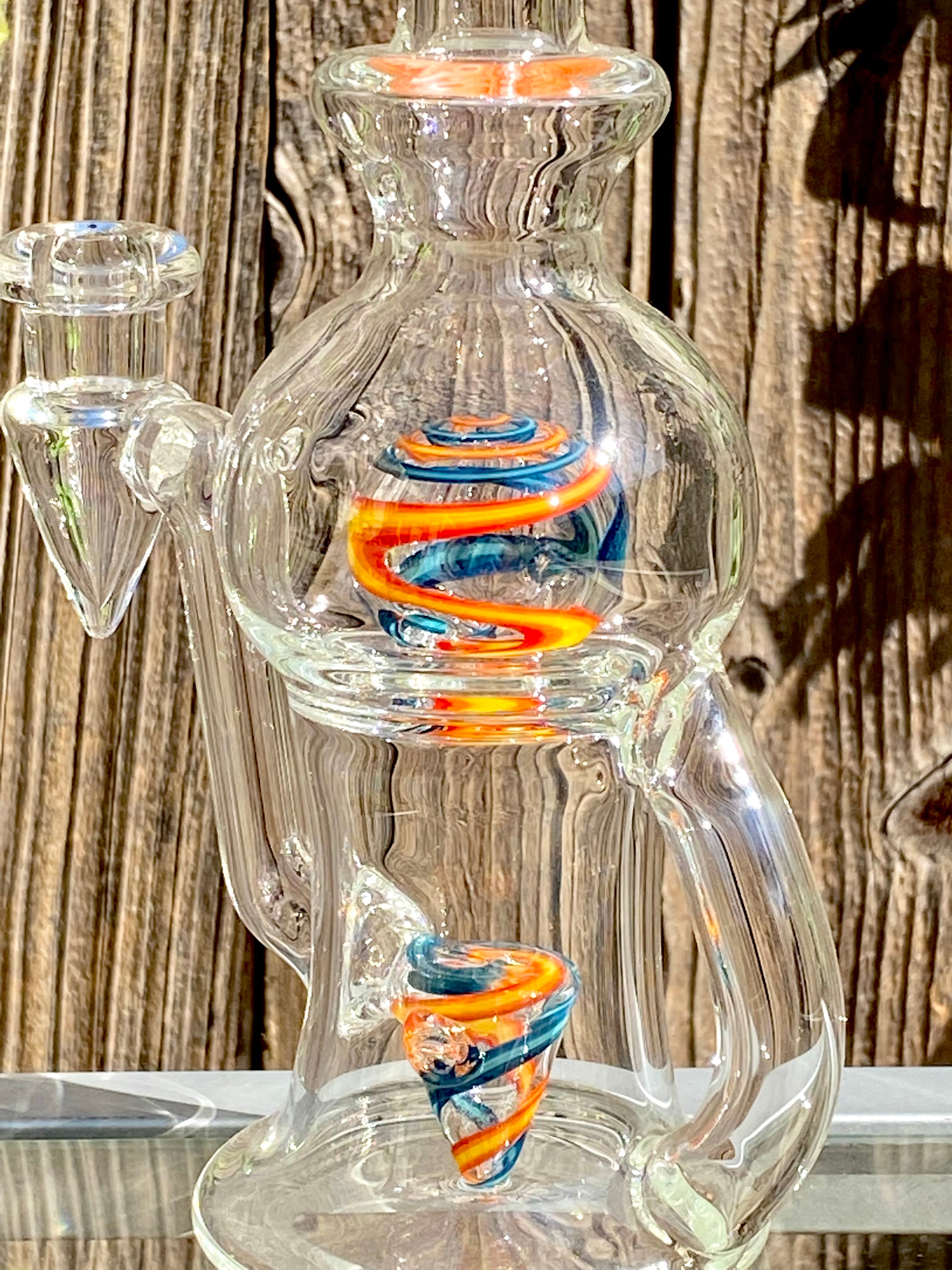 Tube Sock Glass Hustle Brain Bubbler Wig Wag Ball Rig Multi-Color