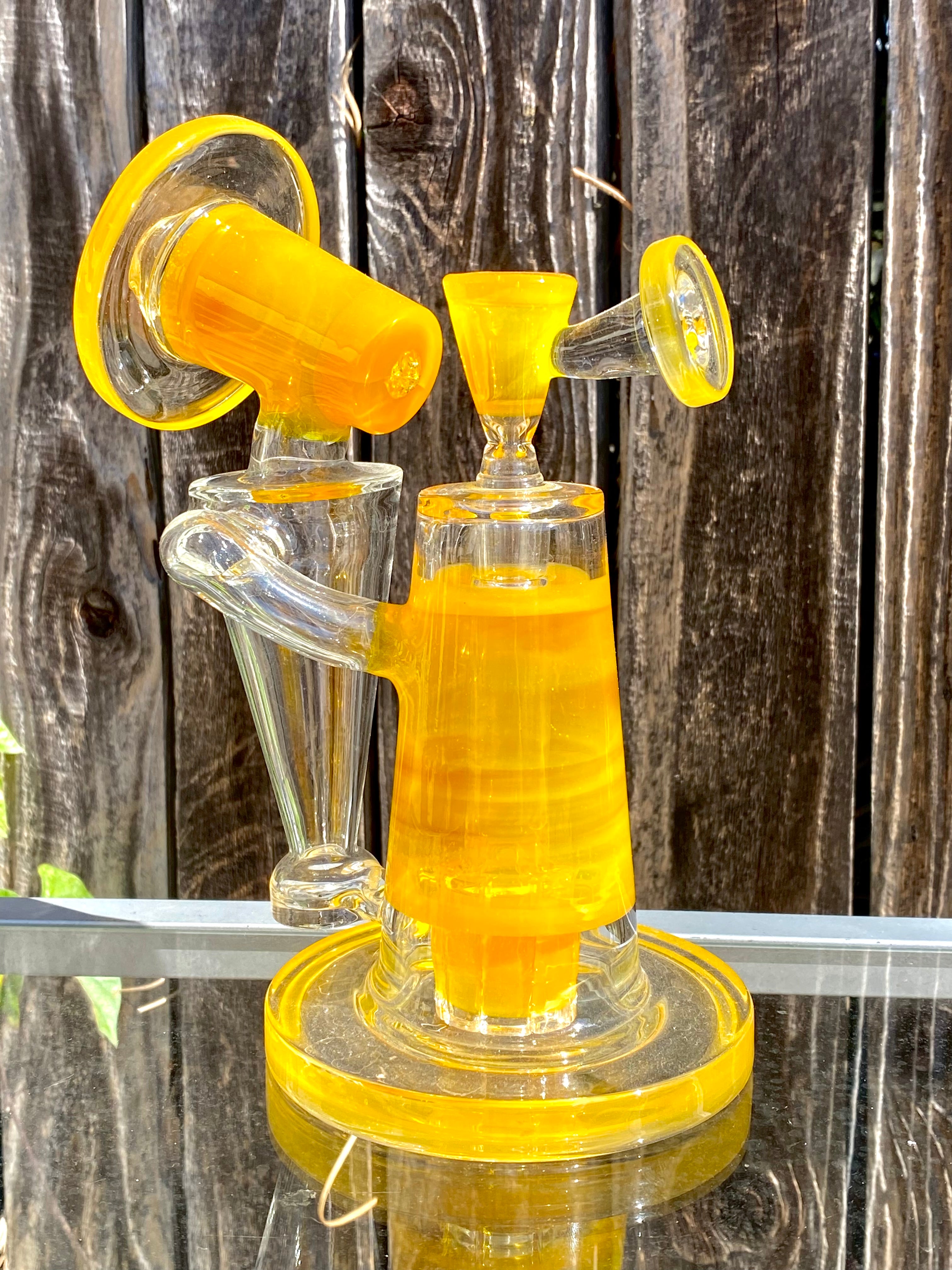 Williams Glass Trinity Recycler Lemon Party & Tangerine Dream
