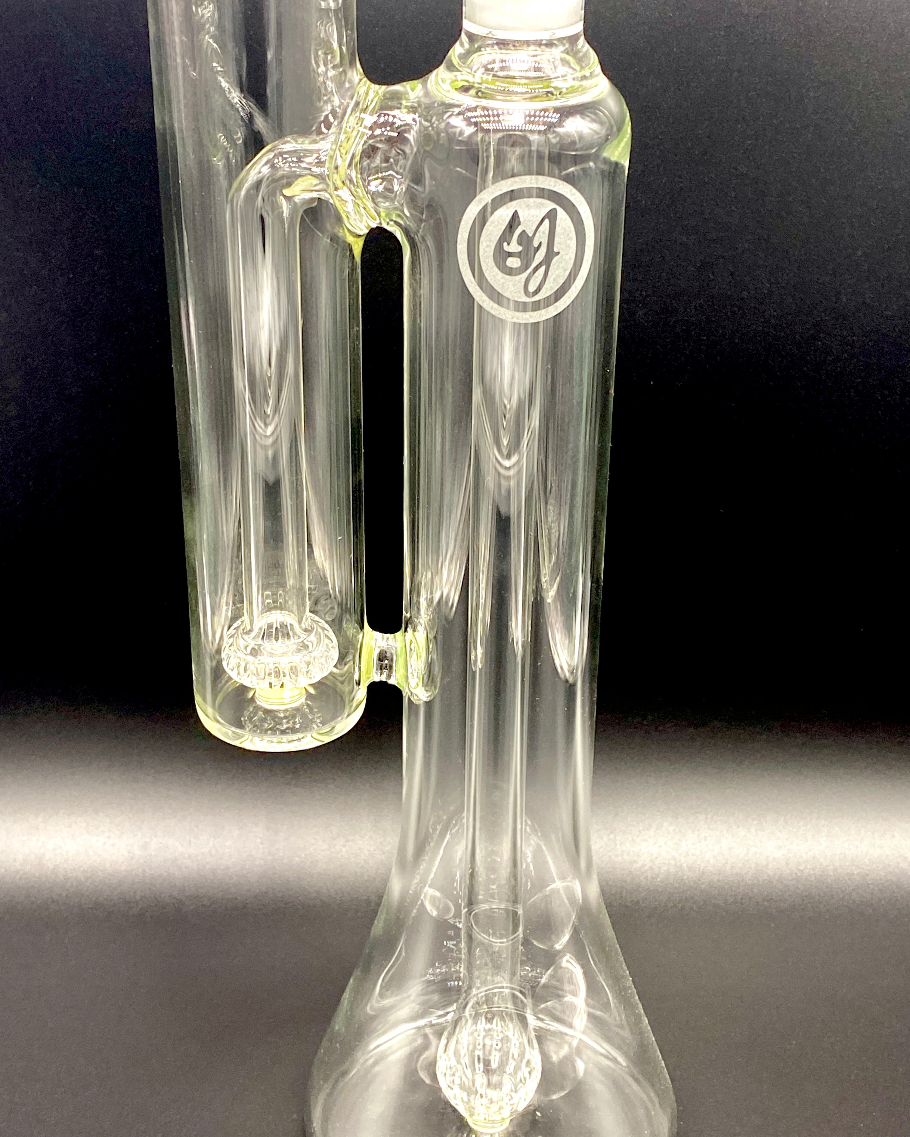 OJ Flame Large Double Bubbler - TheSmokeyMcPotz Collection 