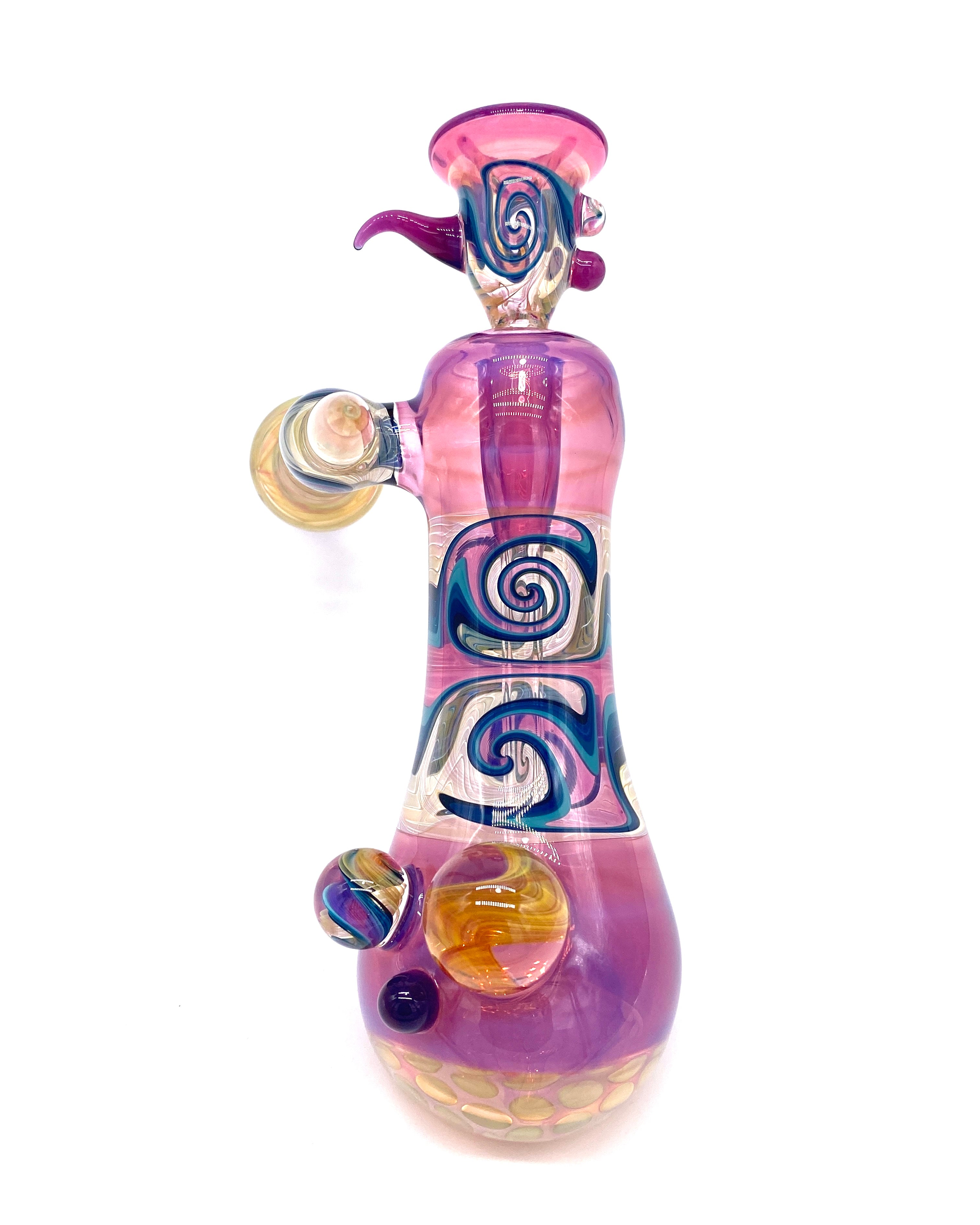 Gasp One Royal Jelly, Stargazer & Fumed Side-Car 14mm Dewar Bubbler w/ Matching Slide - TheSmokeyMcPotz Collection 