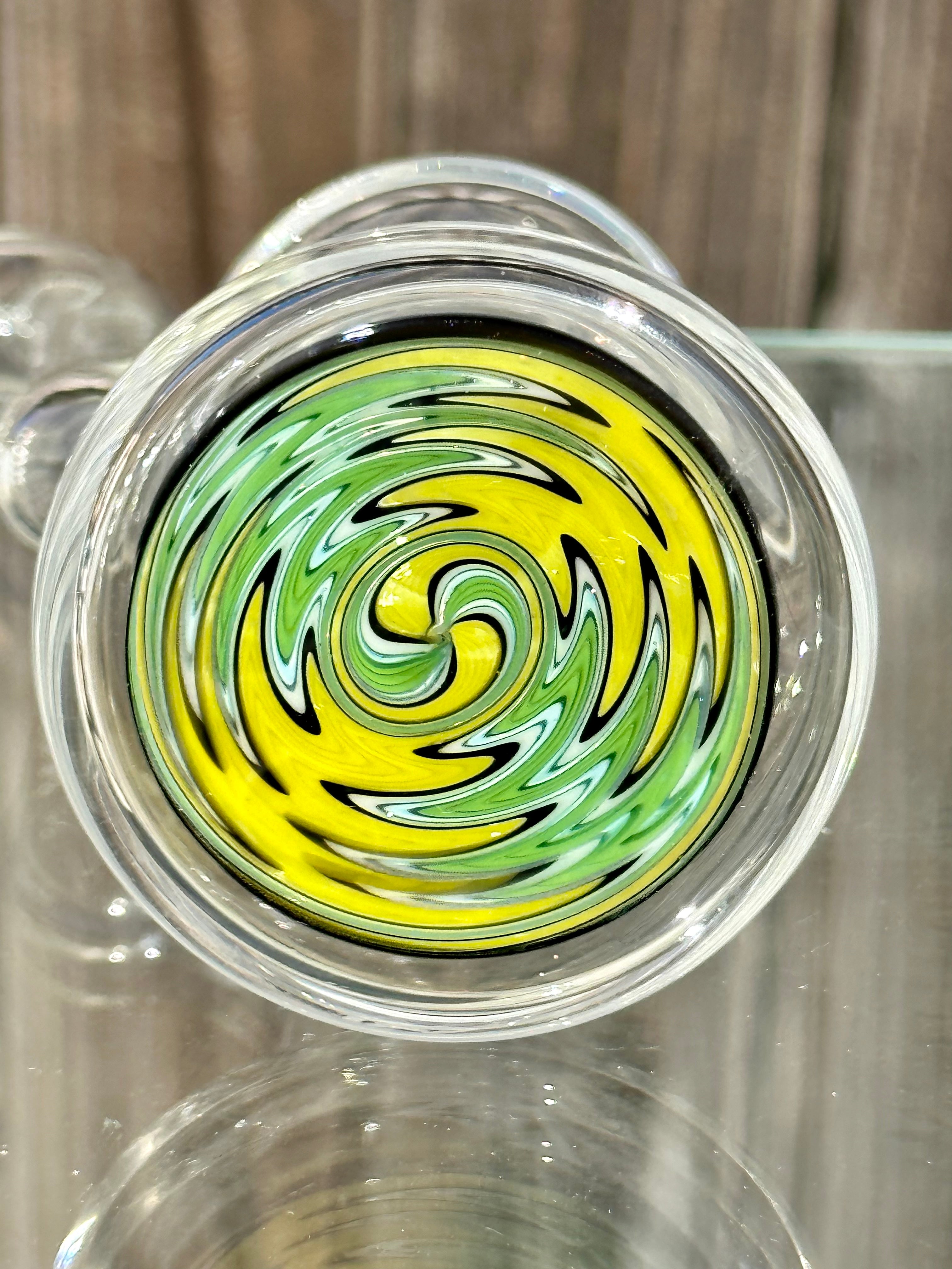OJ Flame Killer Green Wigwag 14mm 90 Degree Dry Catch