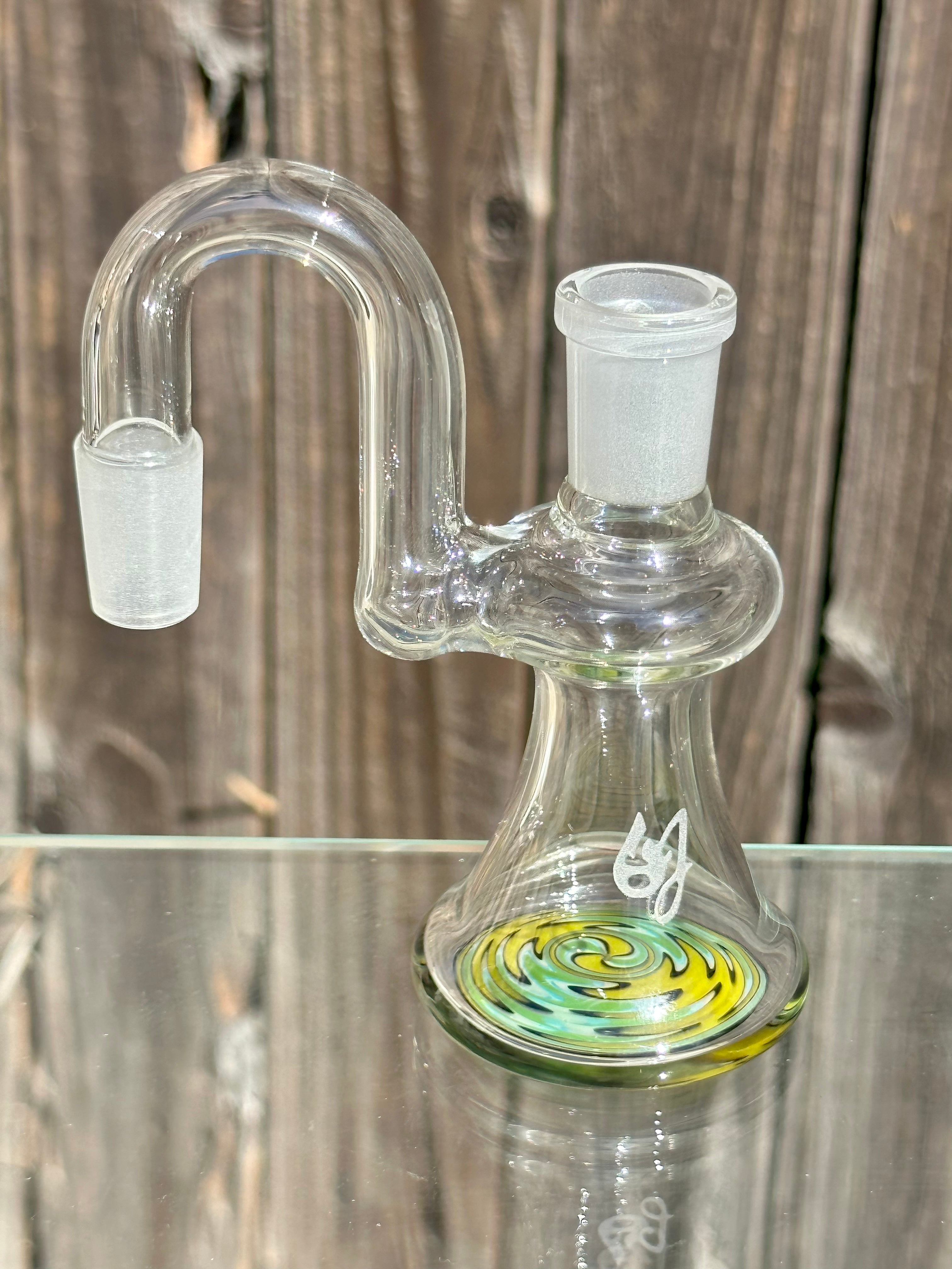 OJ Flame Killer Green Wigwag 14mm 90 Degree Dry Catch