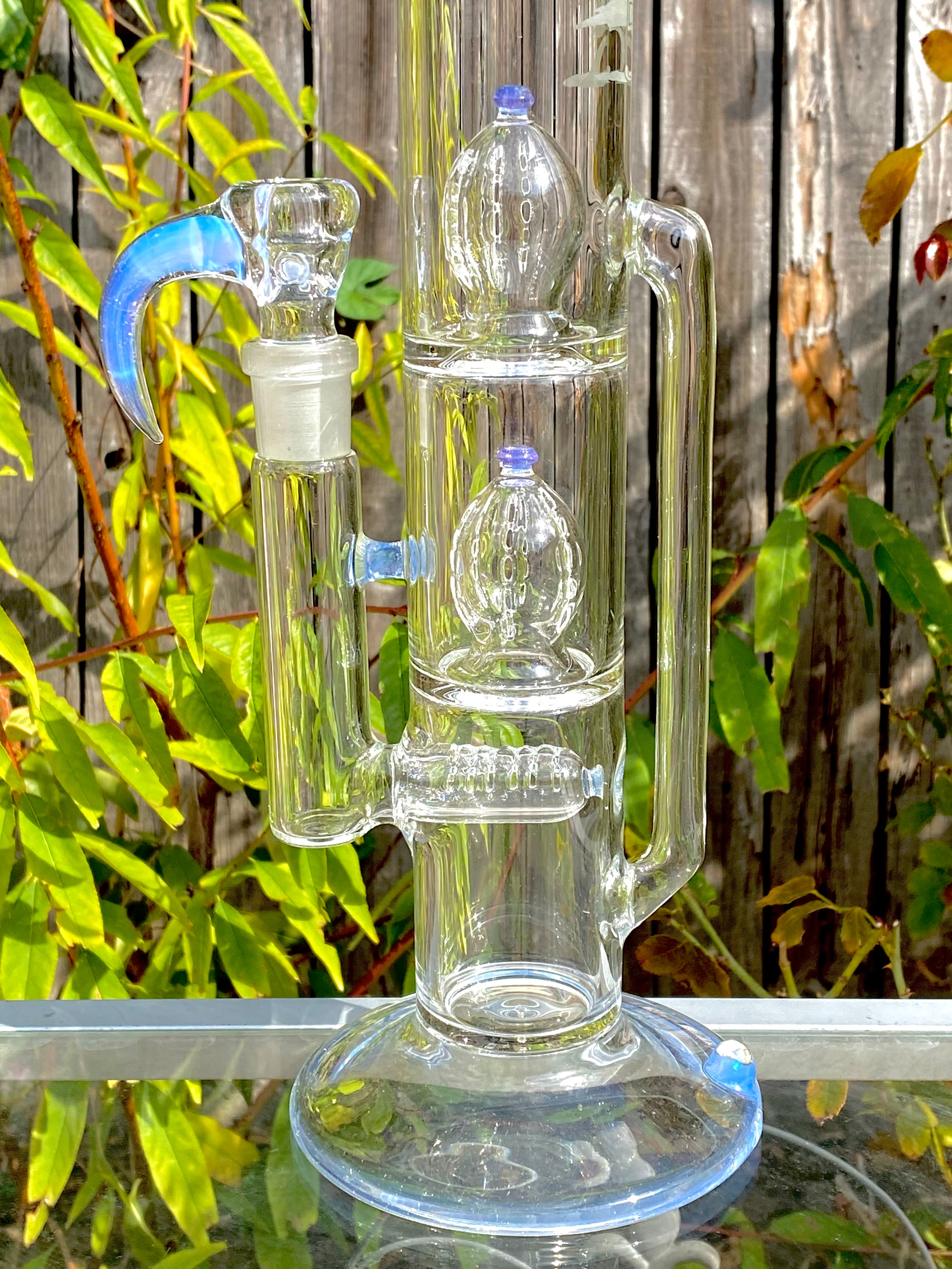 5_3lements Glass Grid to Double Imperial Recycler Purple Lilac