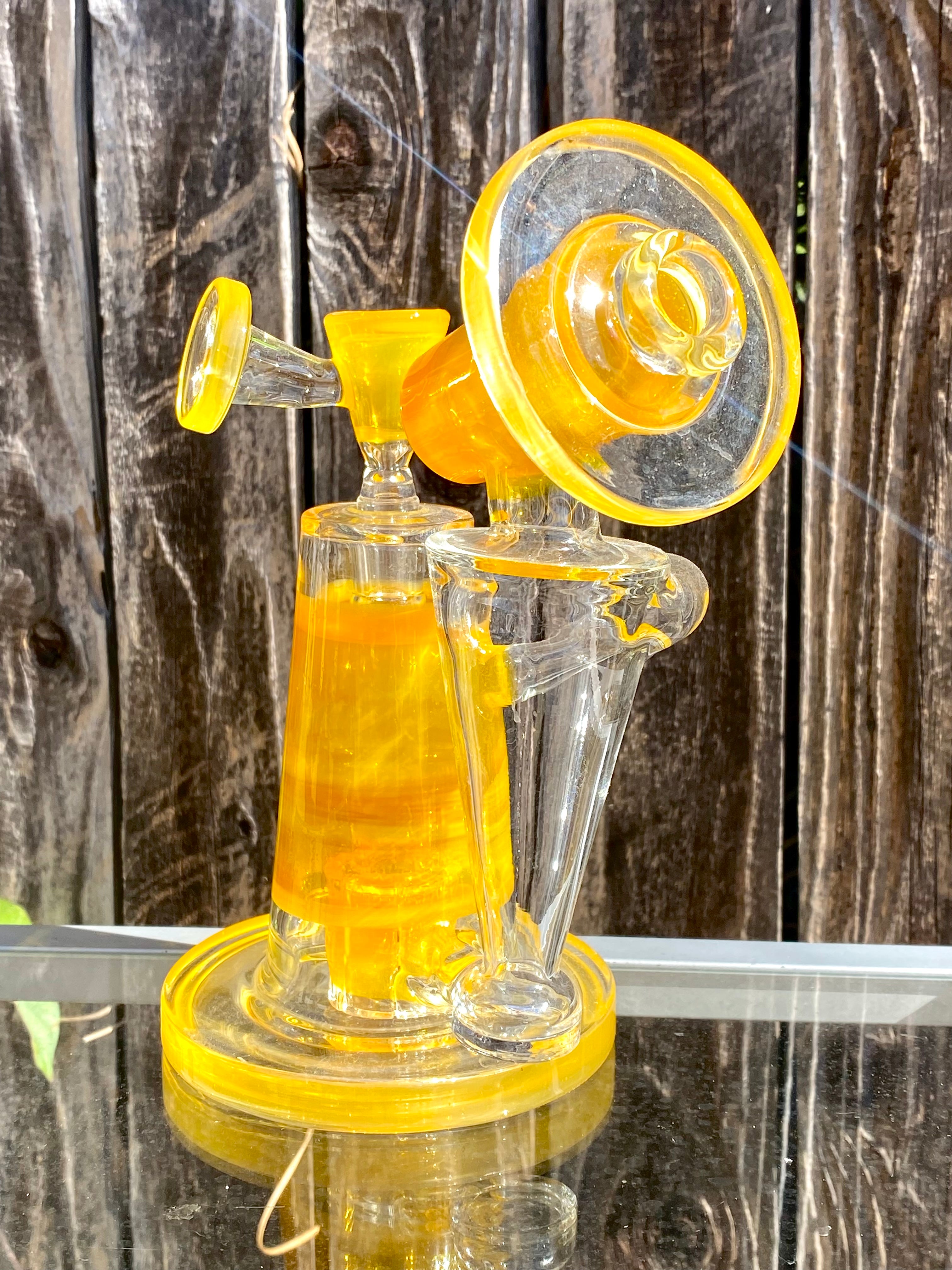 Williams Glass Trinity Recycler Lemon Party & Tangerine Dream
