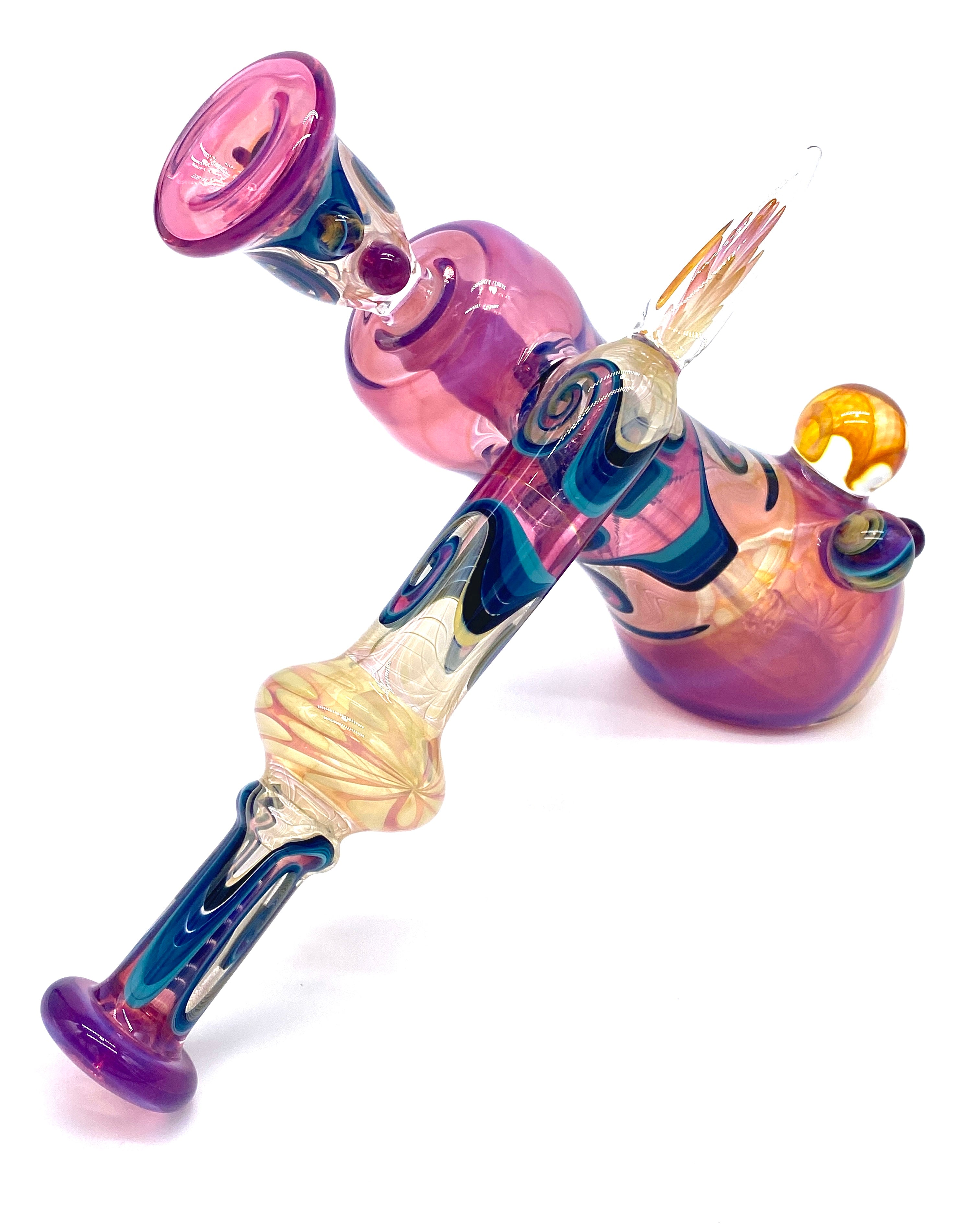 Gasp One Royal Jelly, Stargazer & Fumed Side-Car 14mm Dewar Bubbler w/ Matching Slide - TheSmokeyMcPotz Collection 