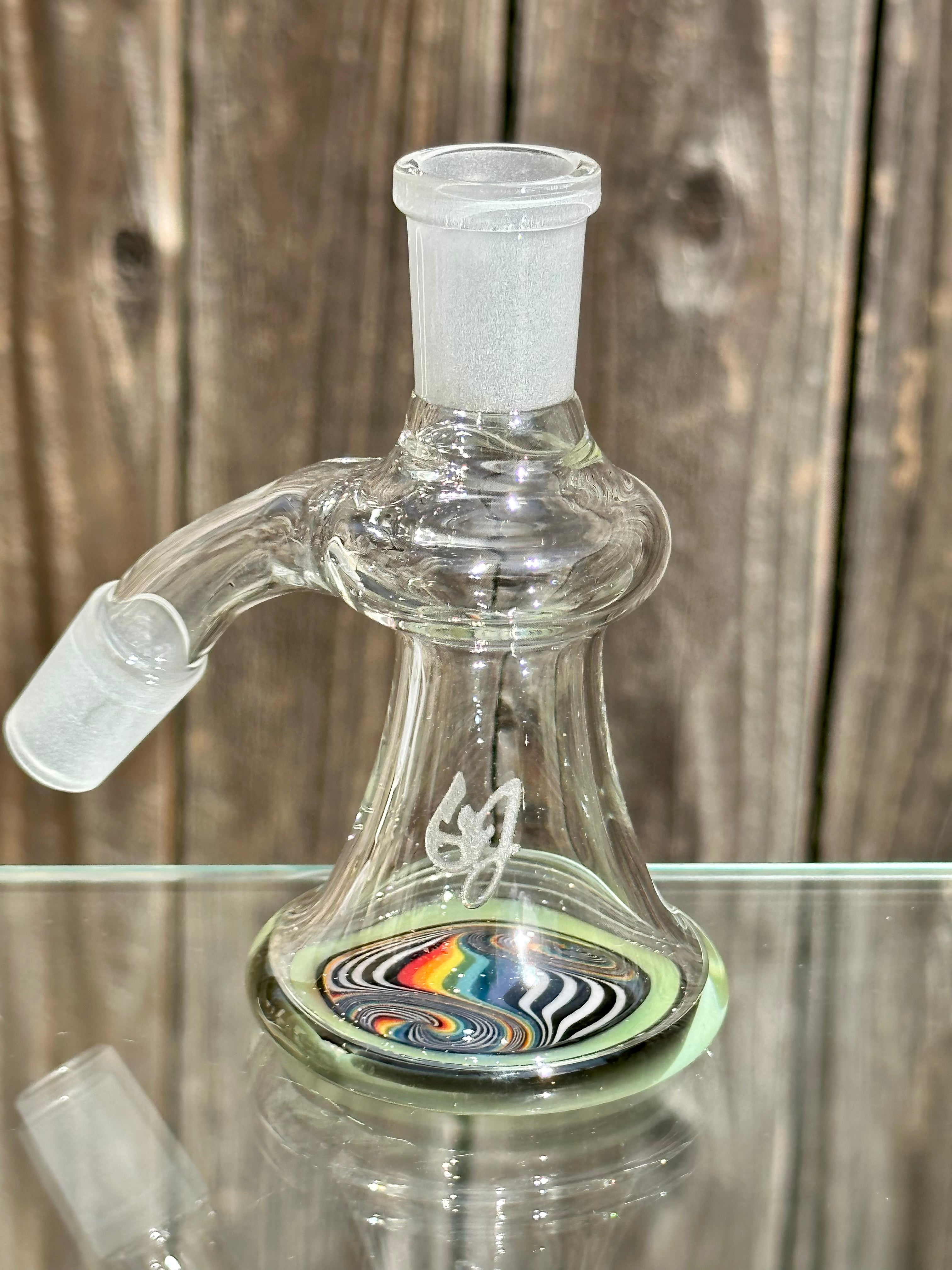 OJ Flame Rainbow Wigwag 14mm 45 Degree Dry Catch #2