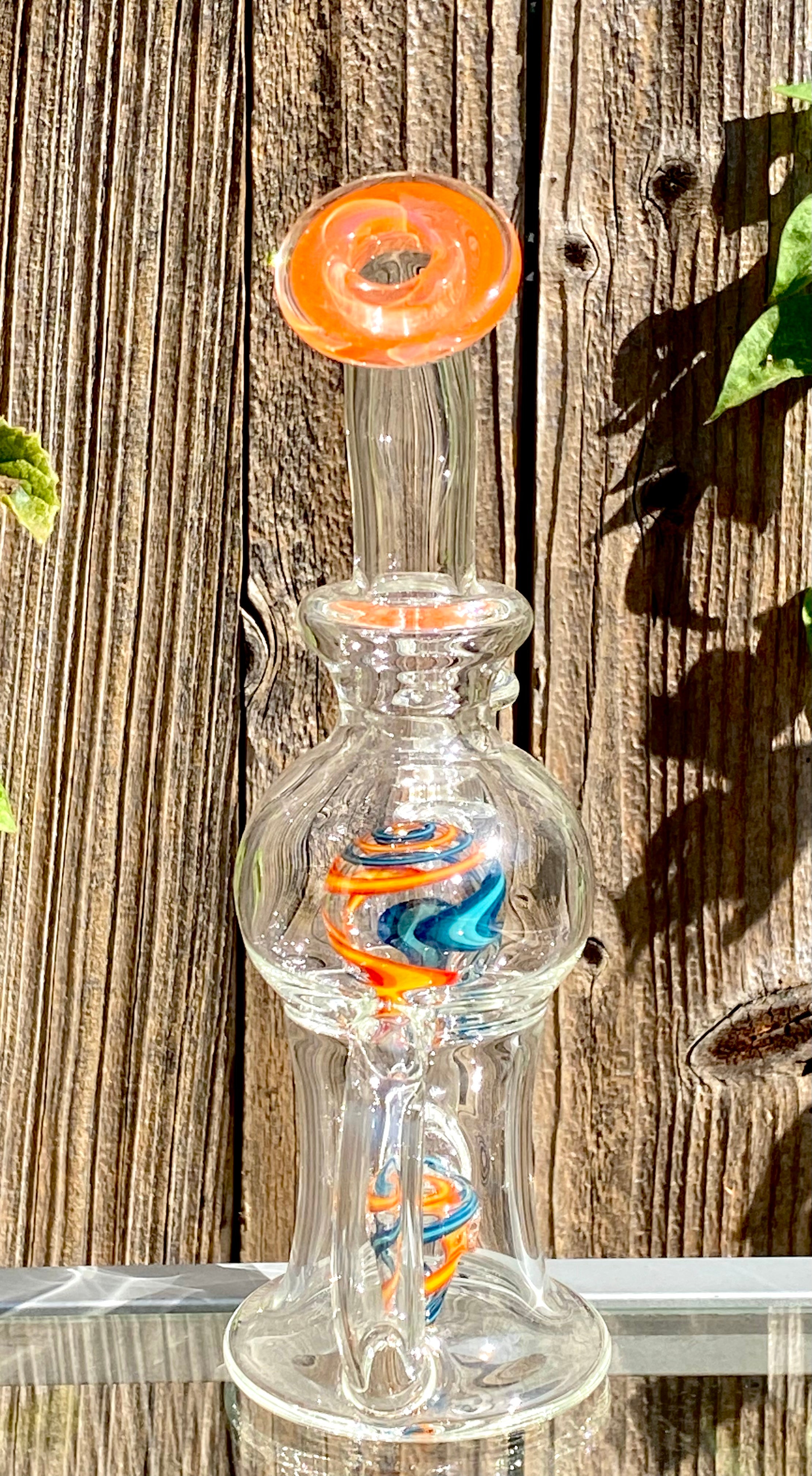 Tube Sock Glass Hustle Brain Bubbler Wig Wag Ball Rig Multi-Color