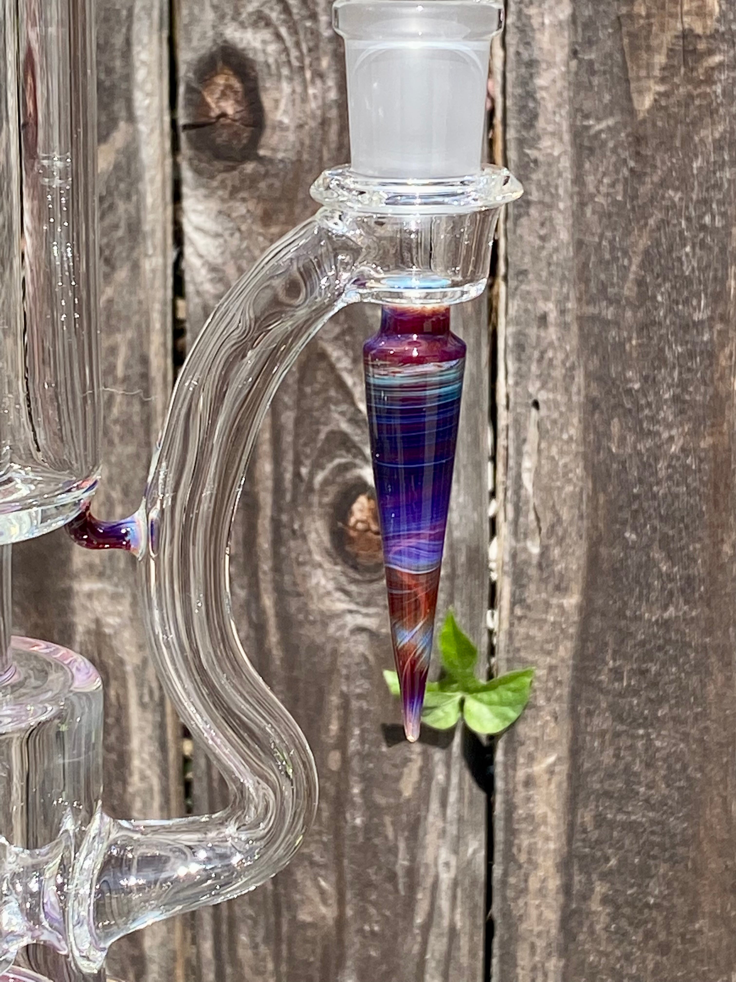 The Glass Carpenter Double Amber Purple Bubble Dumper Layback