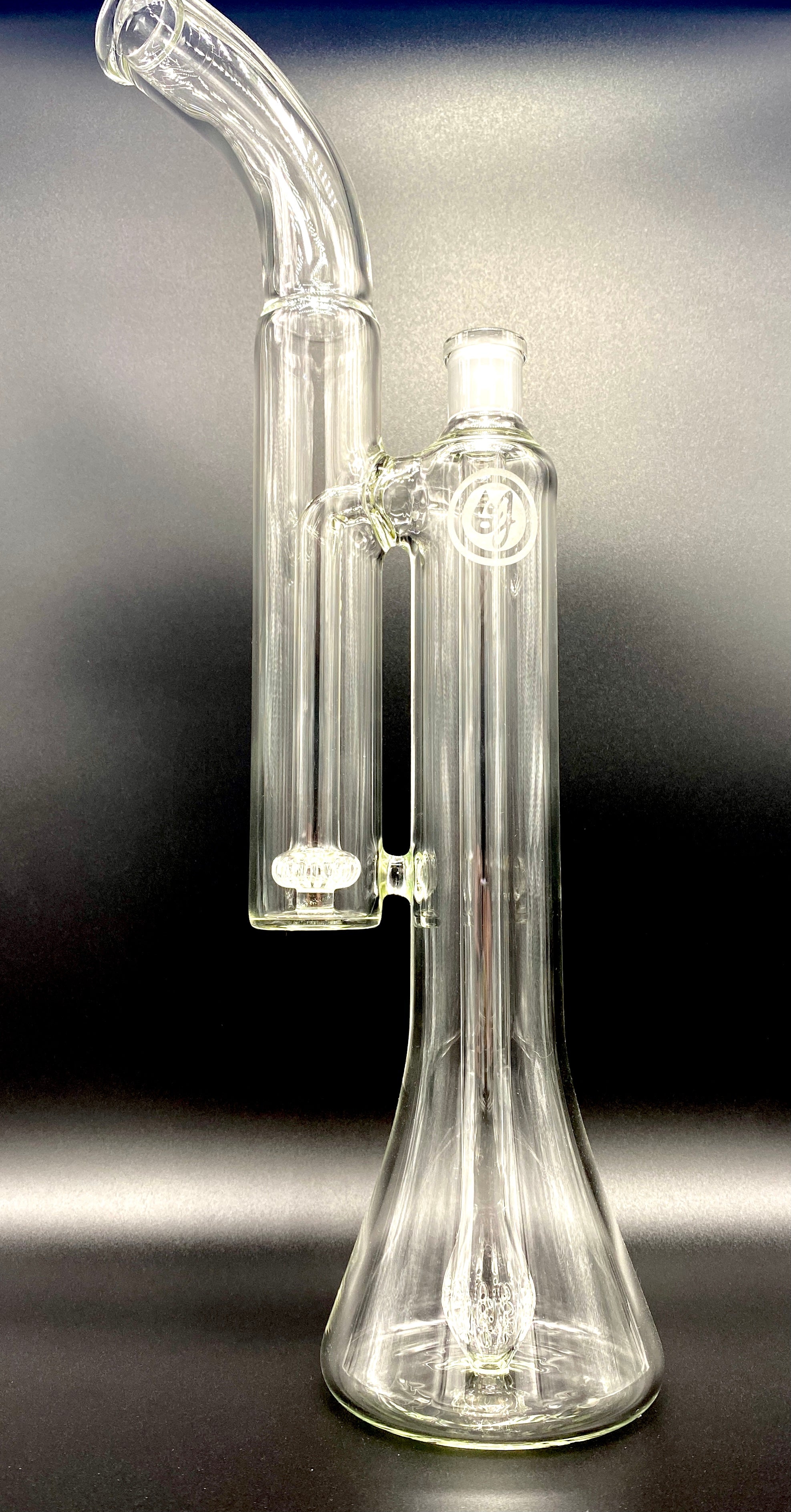 OJ Flame Large Double Bubbler - TheSmokeyMcPotz Collection 