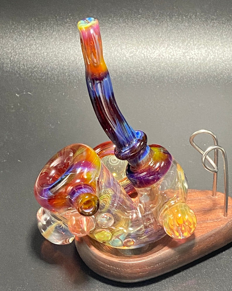 B $ Glass Amber Purple Sherlock - Fully Worked - TheSmokeyMcPotz Collection 
