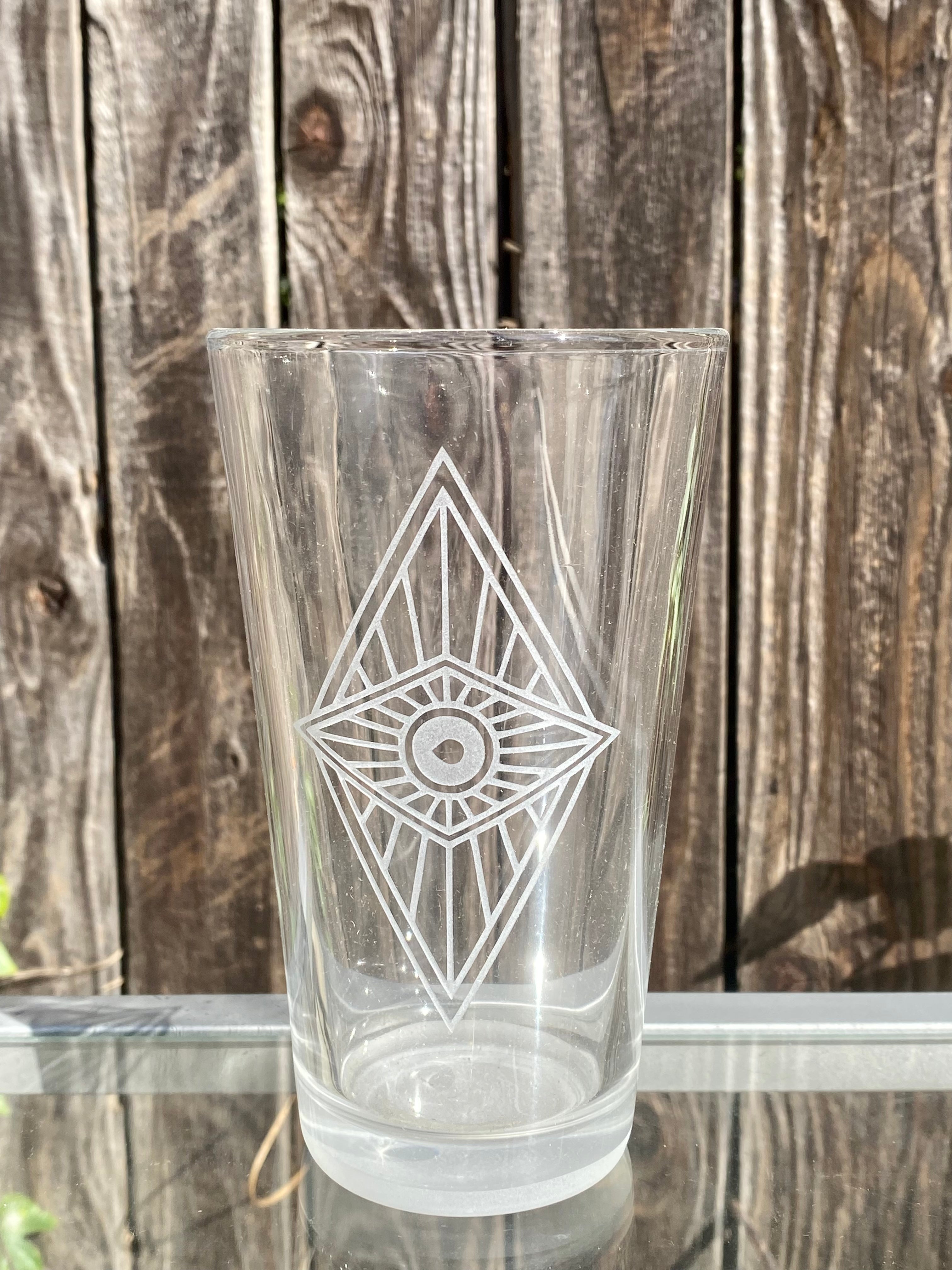 Lord Kramdar Sandblasted Pint Glass